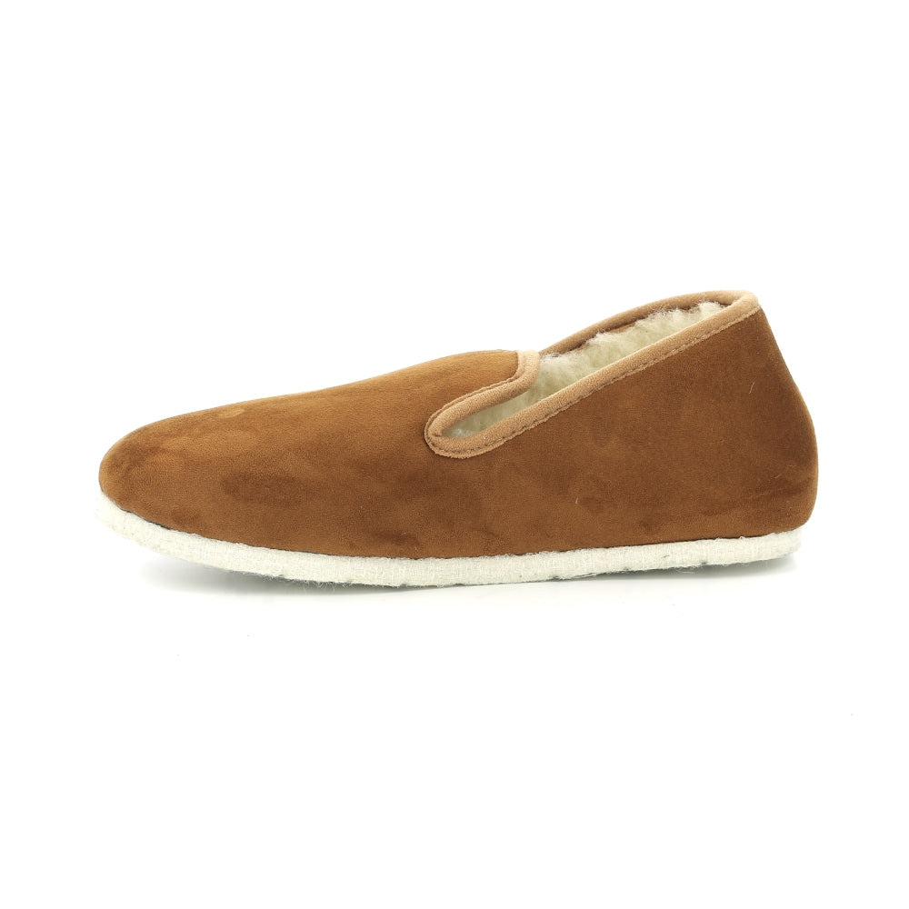 Men's Camel & Off-White Slippers - Cozy Indoor/Outdoor House Shoes for Relaxing at Home or Quick Errands