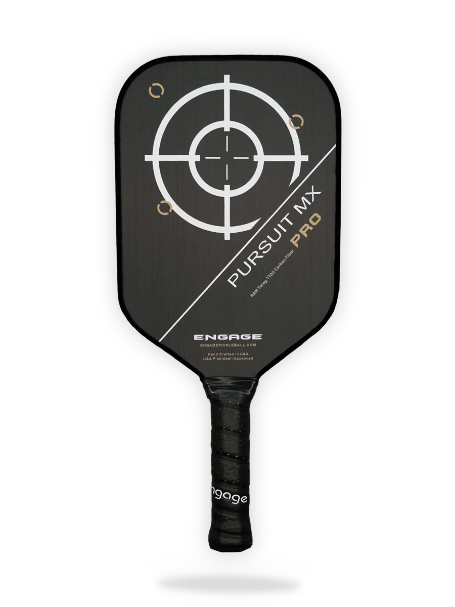 Engage Pursuit Pro MX Pickleball Paddle - Premium Carbon Fiber Paddle for Competitive Play - Perfect for Tournaments & Outdoor Games