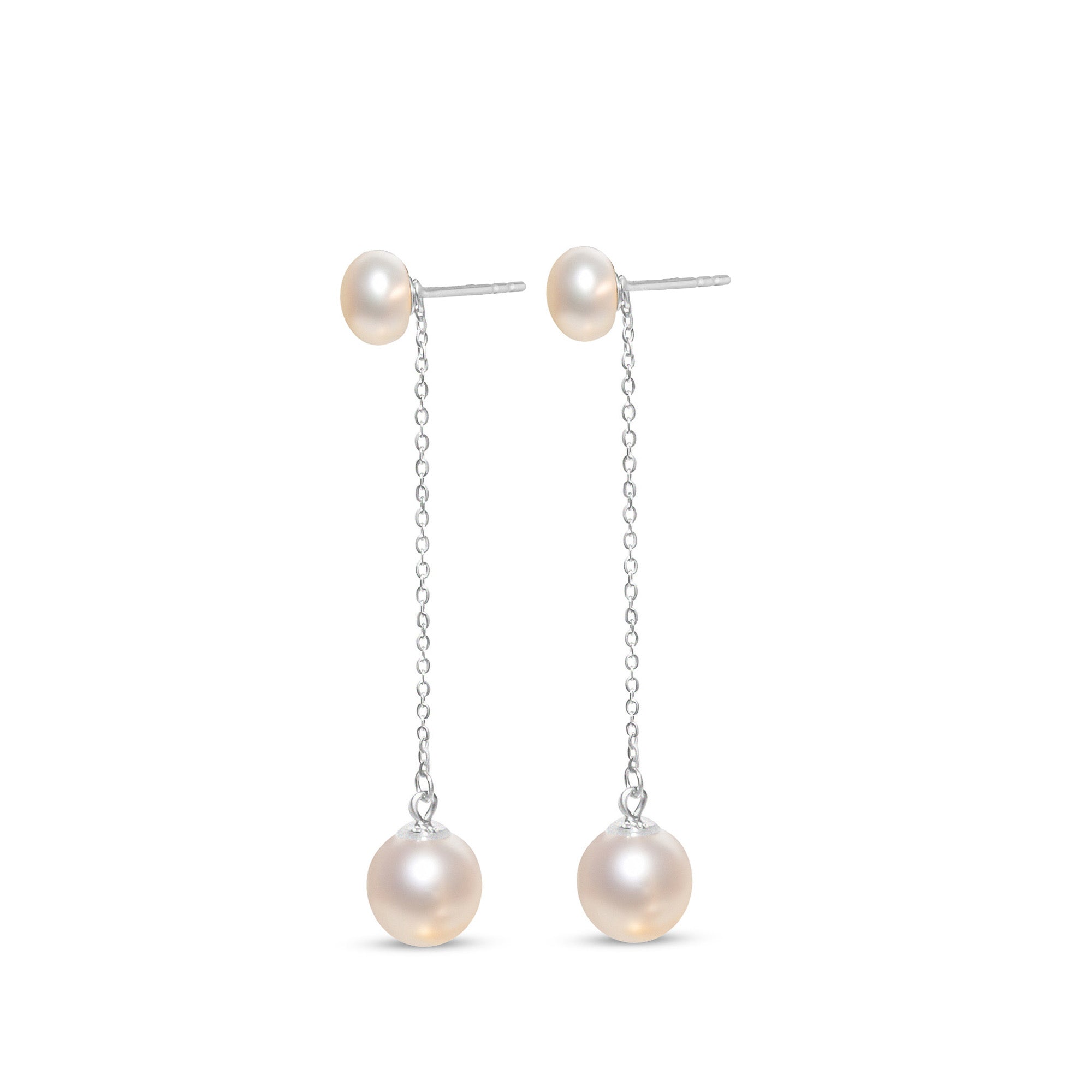 Elegant Pearl Drop Earrings for Women - 925 Sterling Silver Dangle Earrings with Freshwater Pearls | Perfect for Weddings, Parties & Special Occasions