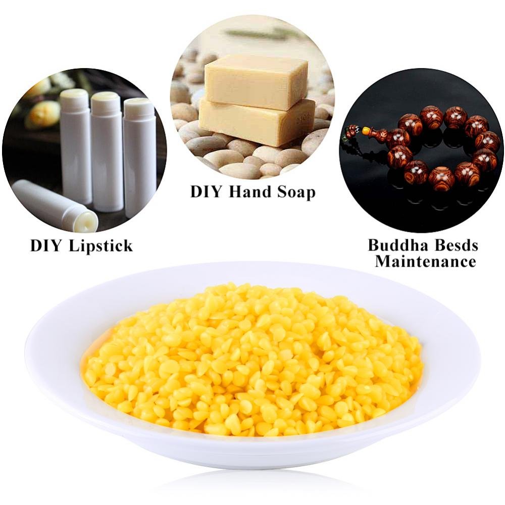 50g Pure Food Grade Beeswax Pellets for DIY Candles, Lip Balm, Soap Making - Natural Cosmetic & Candle Wax Material - Perfect for Homemade Beauty Products, Crafting, and Aromatherapy