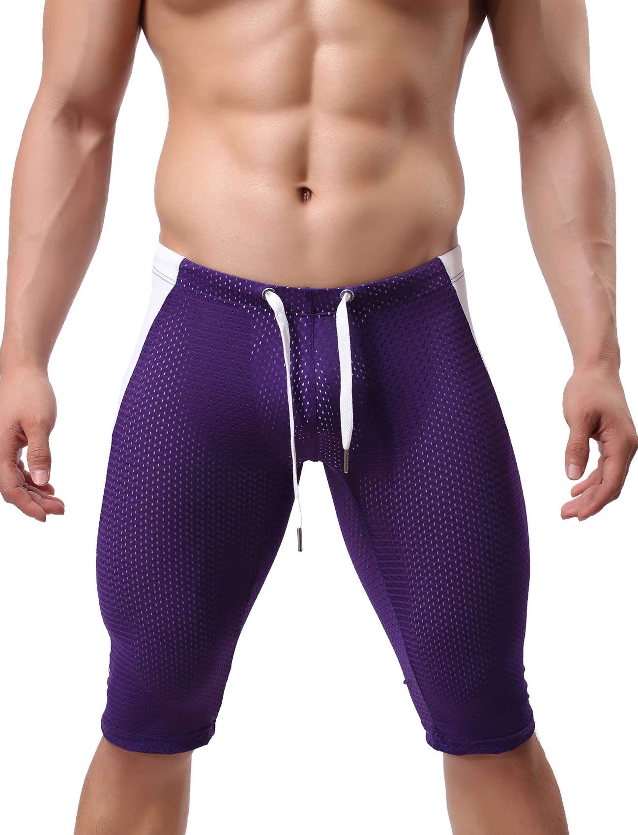 Men's Breathable Mesh Sports Shorts - Stretch Fitness Leggings for Running & Gym Workouts - B2227 | Perfect for Jogging, Training & Active Lifestyle