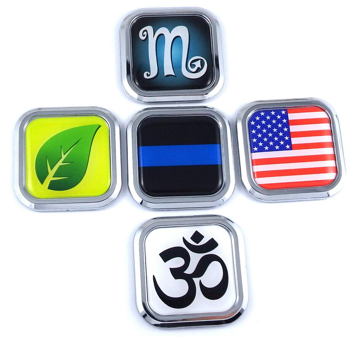 3D Guatemala Flag Car Emblem - Chrome Rim Decal for Hood & Bumper