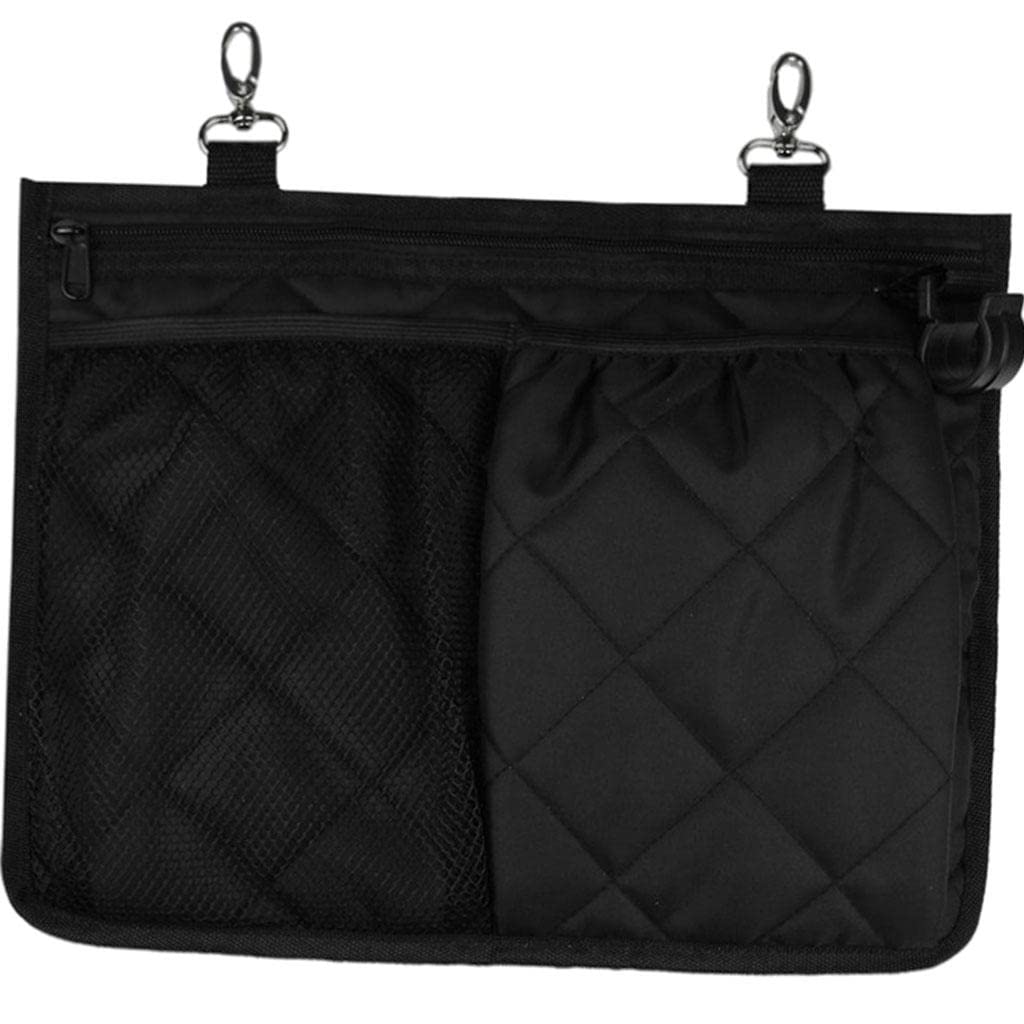 FAKEME Dog Crate Hanging Storage Organizer Pouch - 3-Pocket Pet Supplies Storage Bag for Toys, Treats & Accessories - Perfect for Kennels, Crates & Travel - Black