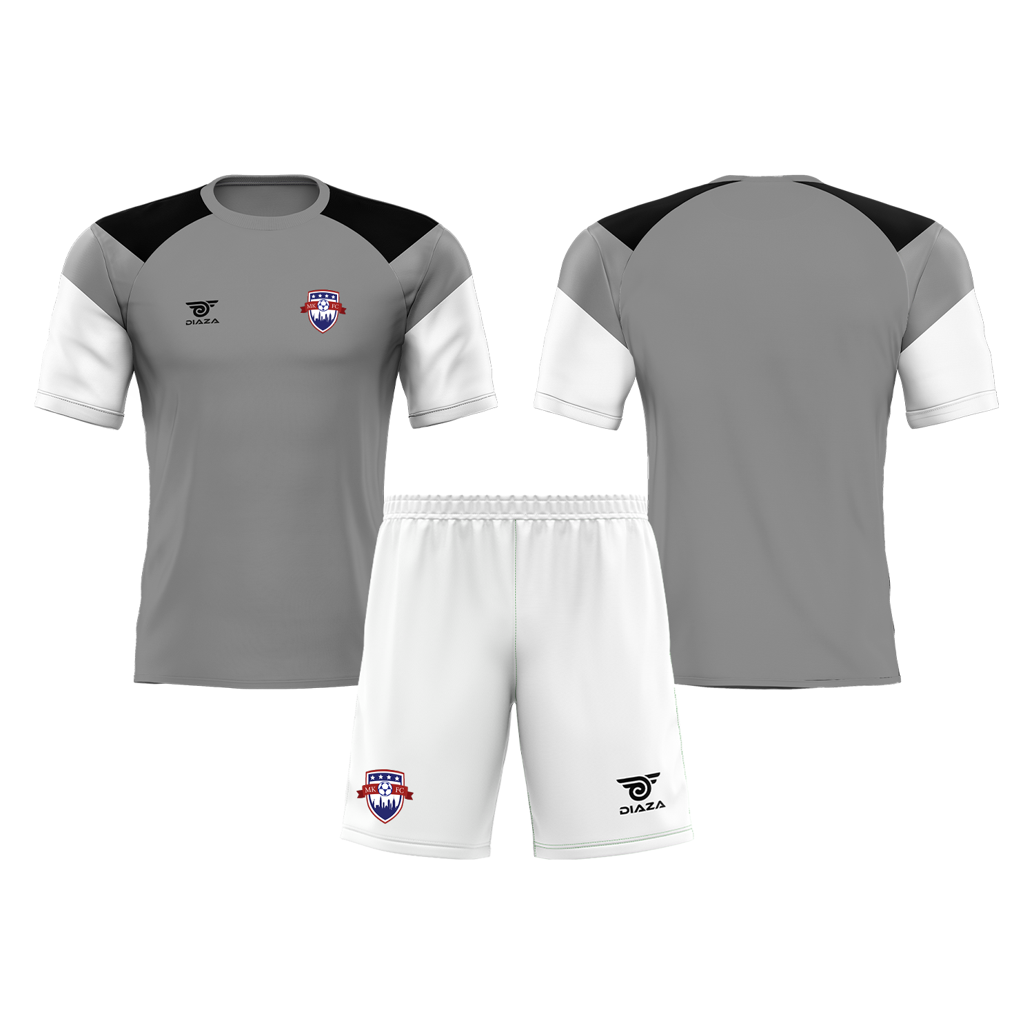 Manhattan Kickers Tri-Tone Practice Soccer Ball - Grey, Black & White - Perfect for Training, Drills & Backyard Play