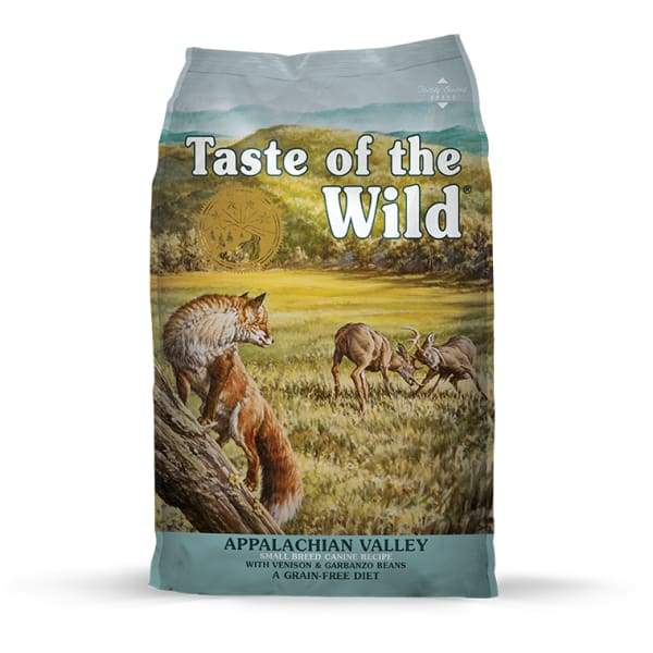 Taste of the Wild Appalachian Valley Small Breed Grain Free Dry Dog Food with Venison - 5lb & 14lb Bags - Premium Protein for Active Dogs, Perfect for Hiking & Outdoor Adventures