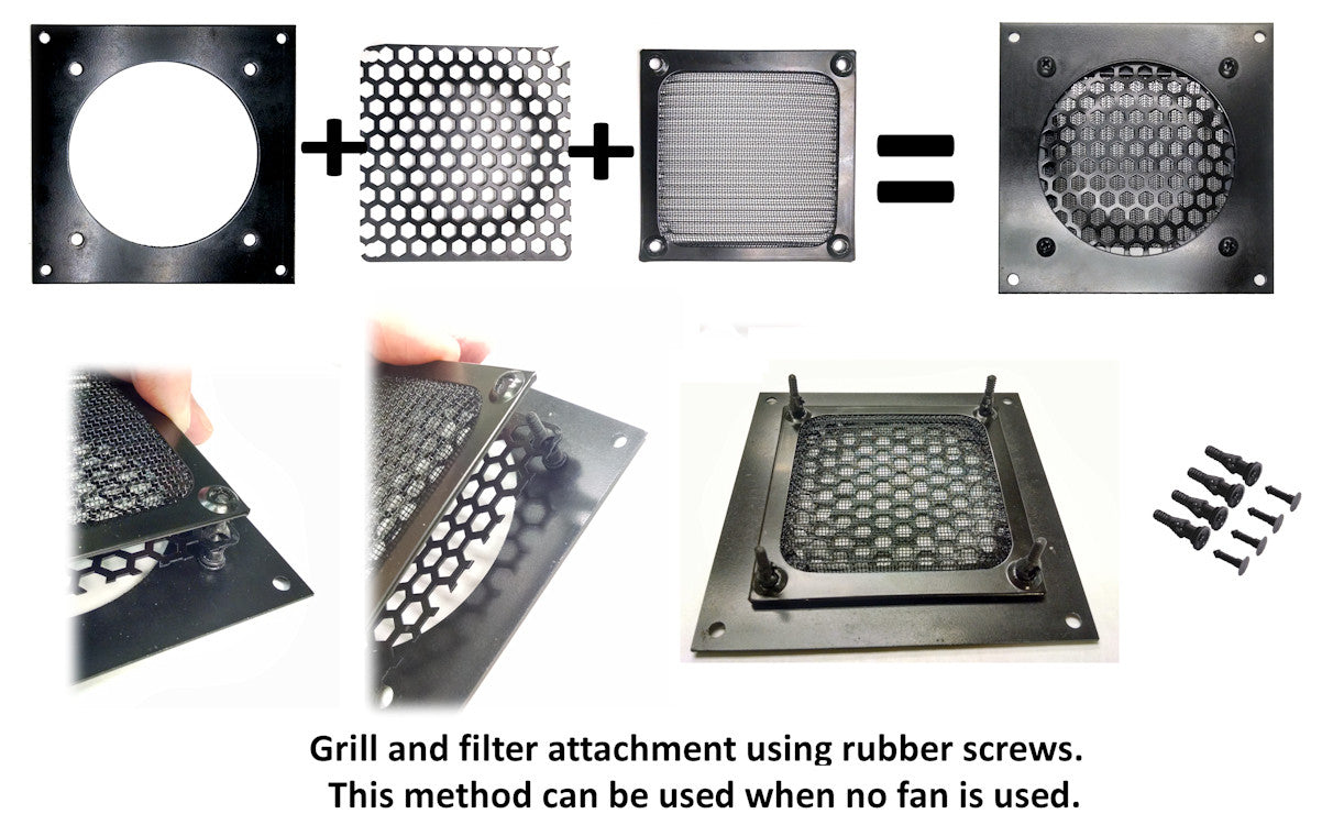 High Performance 120mm Metal Intake Bracket & Air Filter Kit (No Fan Included) - Perfect for PC Case Cooling, Gaming Rigs, and DIY Computer Builds