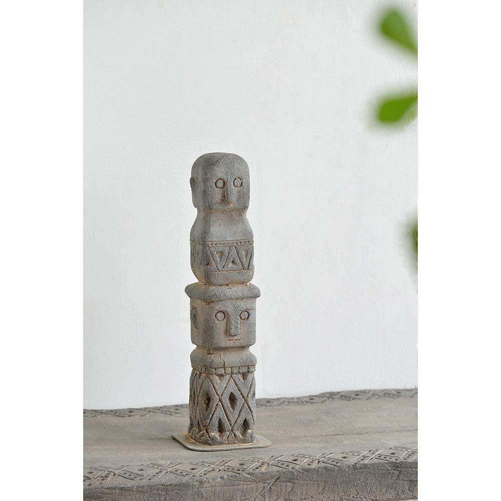 Stacked Totem Decor - Tribal Home Accent for Shelf & Mantel