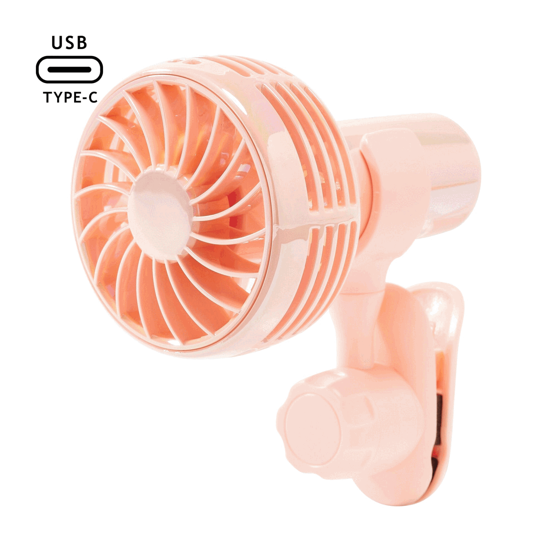 FRAIS Mini Fan Aurora Pink - Portable USB Rechargeable Handheld Fan for Women, Girls, Travel, Office, Gym & Outdoor Activities