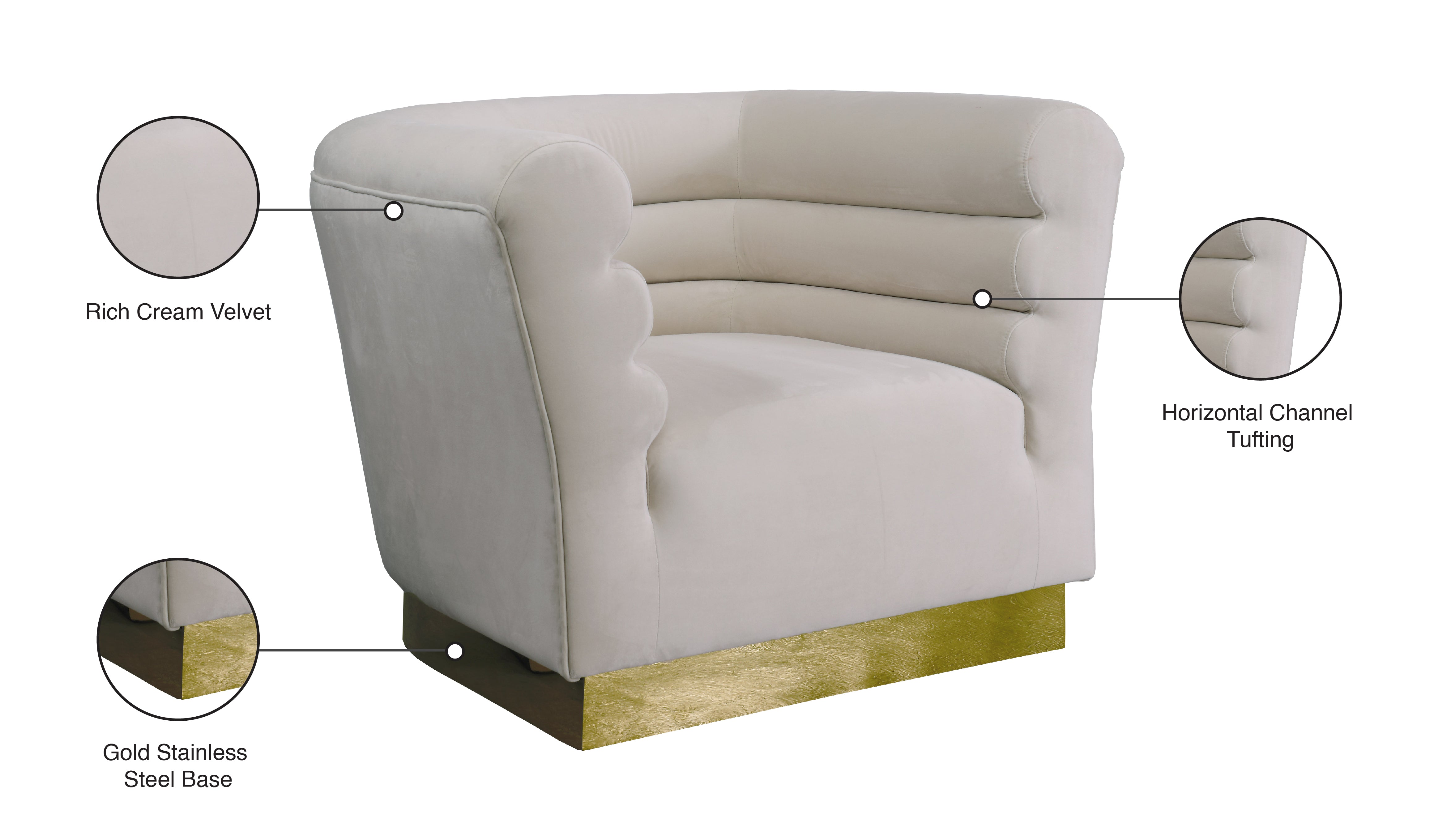 Bellini Velvet Chair - Modern Accent Armchair for Living Room, Bedroom & Office - Plush Upholstered Lounge Chair with Sturdy Metal Legs - Perfect for Home Decor, Reading Nook or Cozy Corner