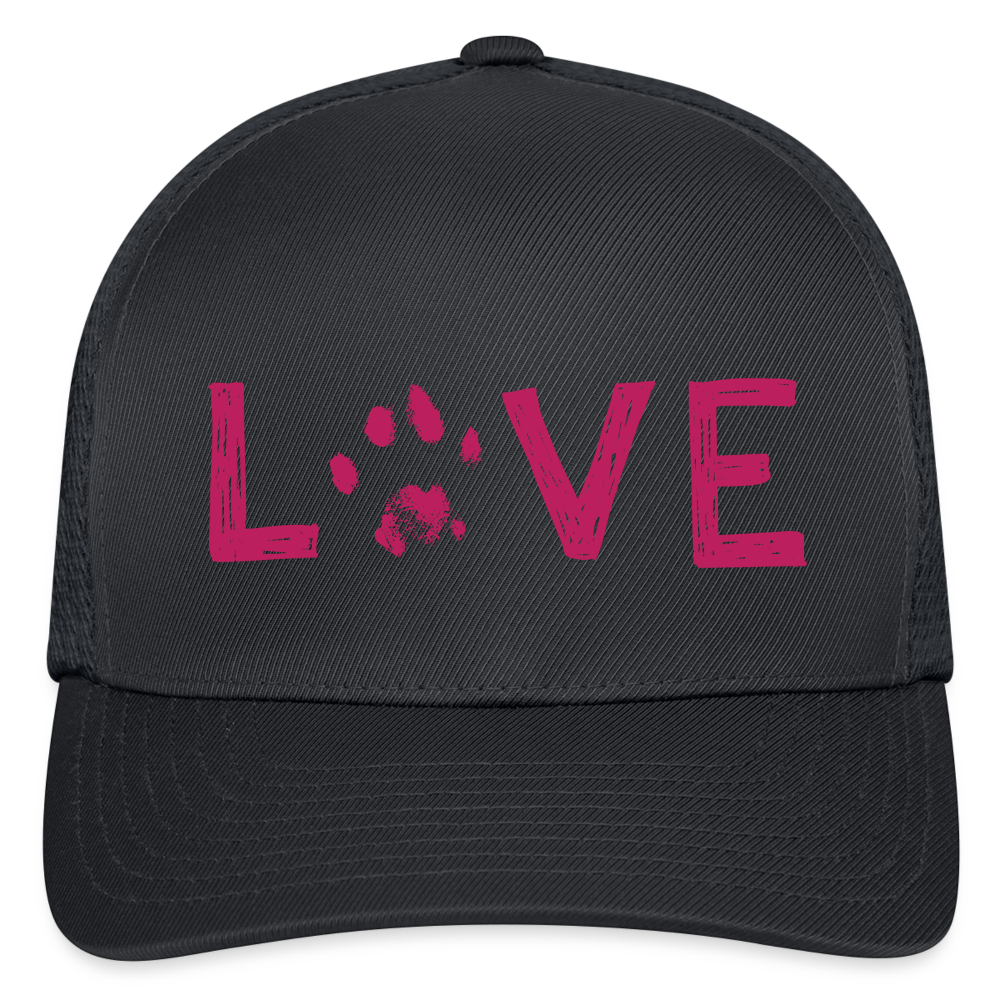 Love Pawprint Flexfit Baseball Cap - Adjustable Pet Lover Hat for Men & Women - Perfect for Dog Walks, Outdoor Adventures & Casual Wear