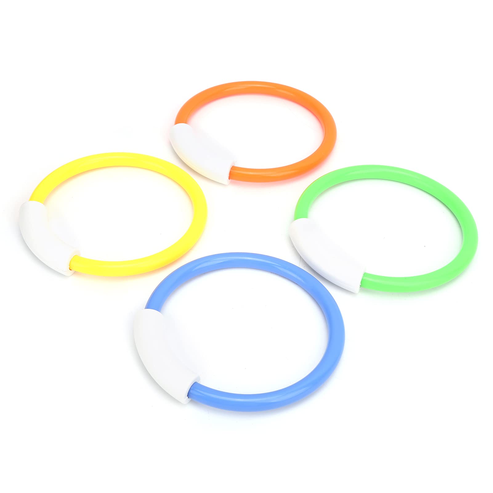 4pcs Colorful Pool Dive Rings - Underwater Swimming Toys for Kids & Adults - Fun Water Diving Game Set for Pool Parties, Speed Training & Agility Practice - Perfect for Summer Pool Games & Swimming Lessons