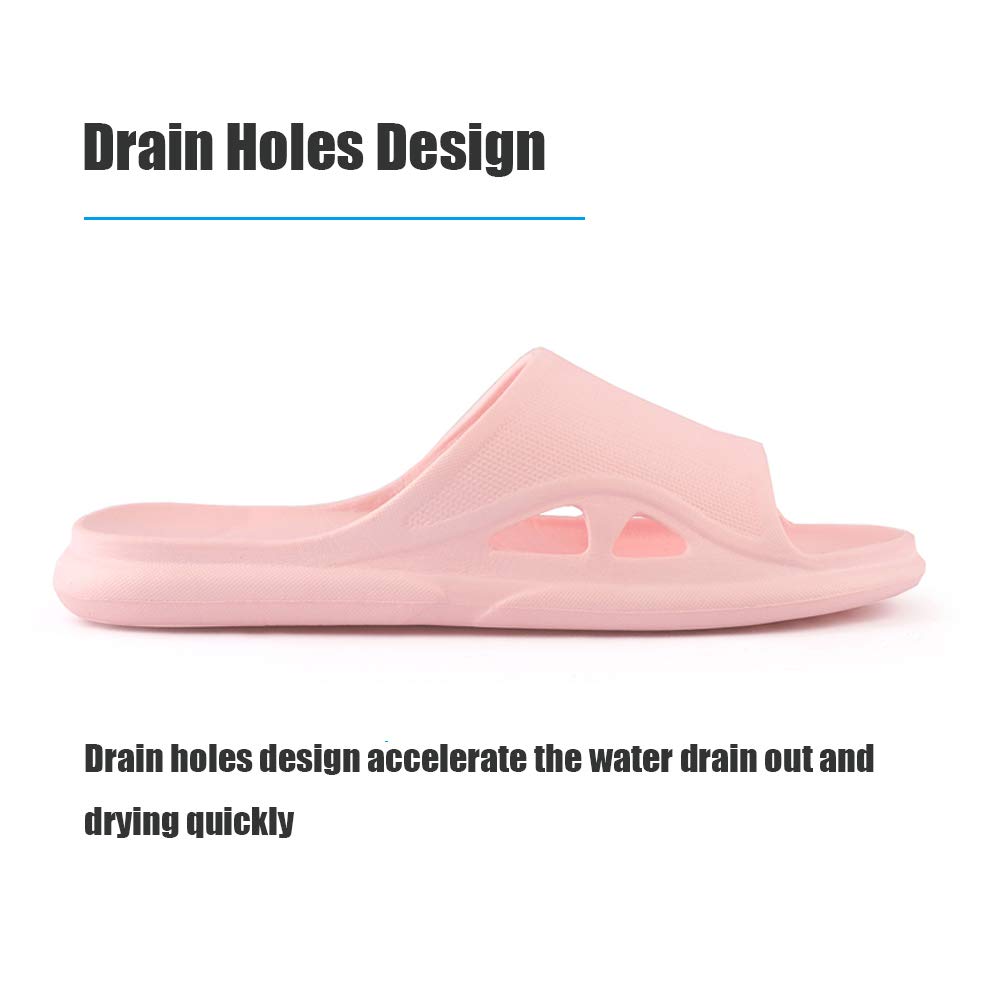 LM Women's Non-Slip Shower Slippers - Soft Bathroom Sandals with Arch Support, Comfortable House Slippers for Dorm, Spa, Hotel & Indoor Use