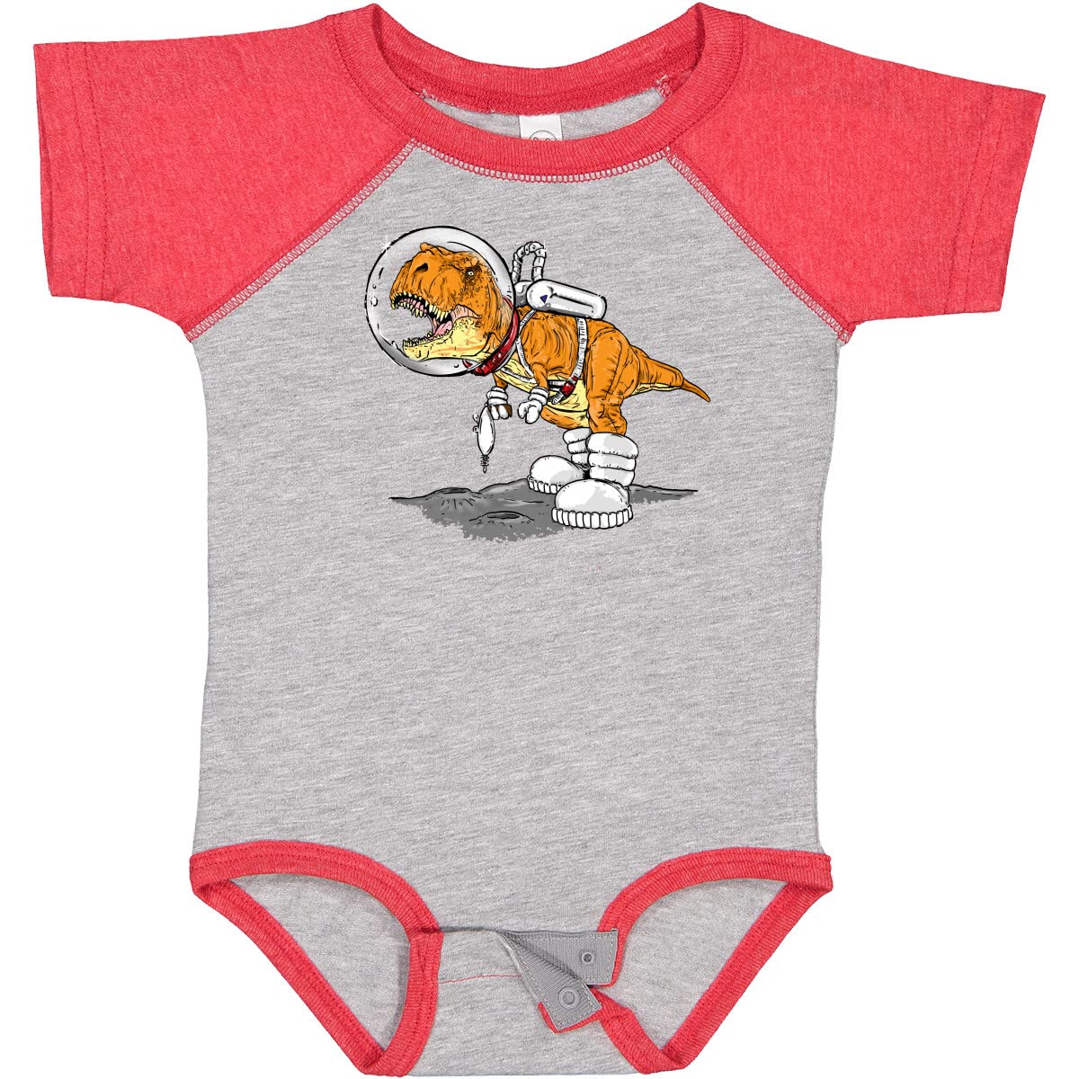 Inktastic Science Fiction Day Astronaut Dinosaur Baby Bodysuit - Cute Space Dino Outfit for Infants & Toddlers - Perfect for Sci-Fi Events, Birthday Parties & Photo Shoots