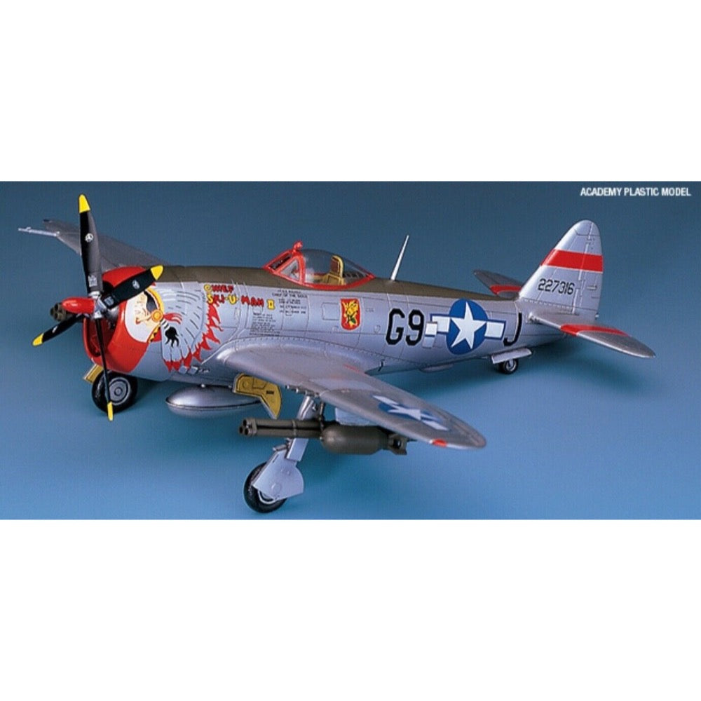 1/72 Scale Academy 12491 P-47D Bubble Top Thunderbolt Model Kit - Perfect for WWII Aircraft Collectors & Hobbyists | Great for Display, Gifts & Historical Dioramas