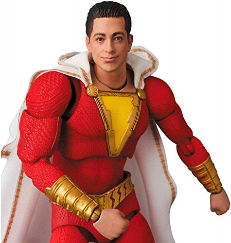 MAFEX DC Shazam Action Figure - Medicom Toy Collectible for Superhero Fans - Perfect for Display, Gifts, and Comic Book Collections