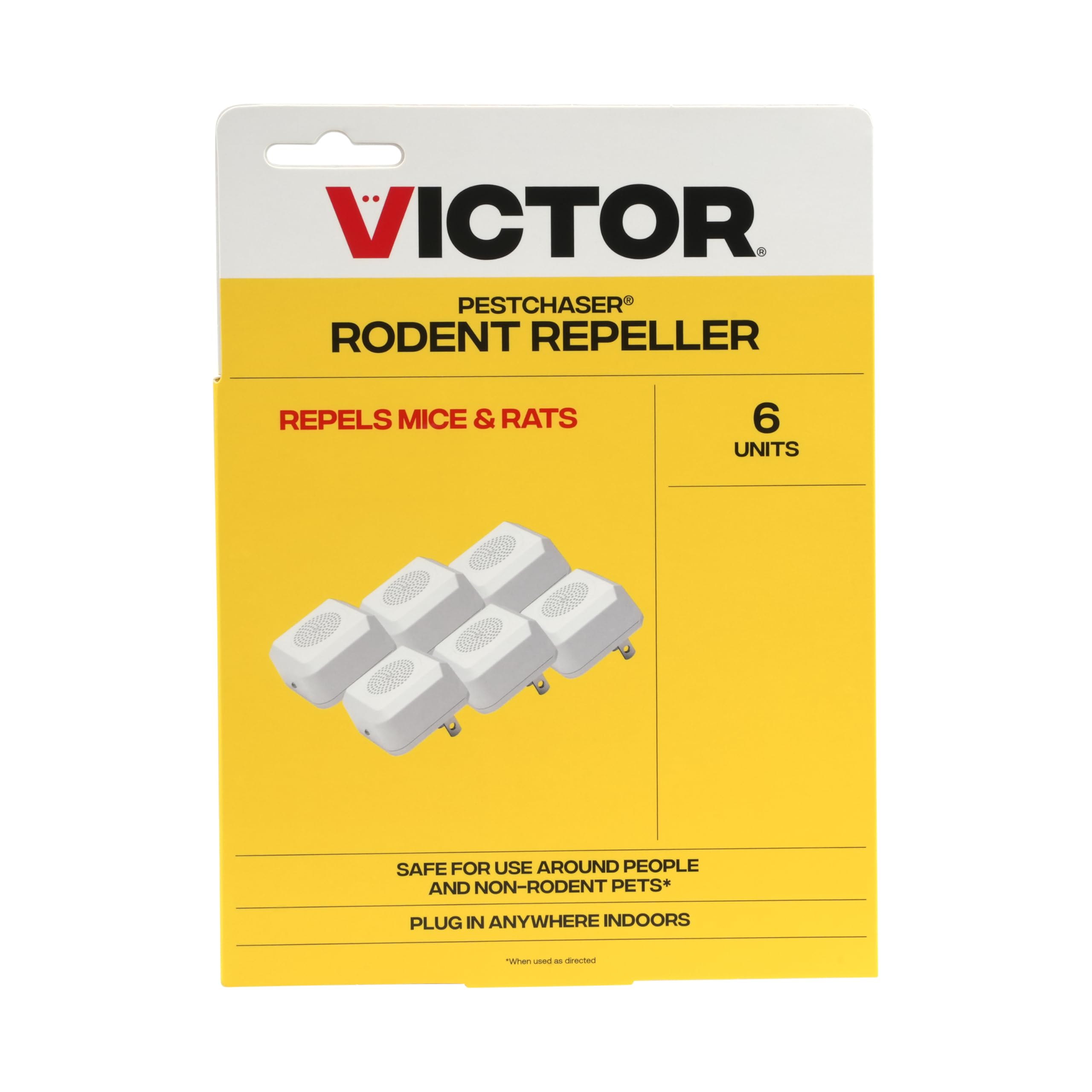 Victor M756K Ultrasonic Pest Repeller with Nightlight - 6 Pack Indoor Mouse & Rodent Deterrent Plug-In - Safe & Effective Electronic Pest Control for Home, Garage, Basement & Office - Eco-Friendly Solution for Mice, Rats & Rodents