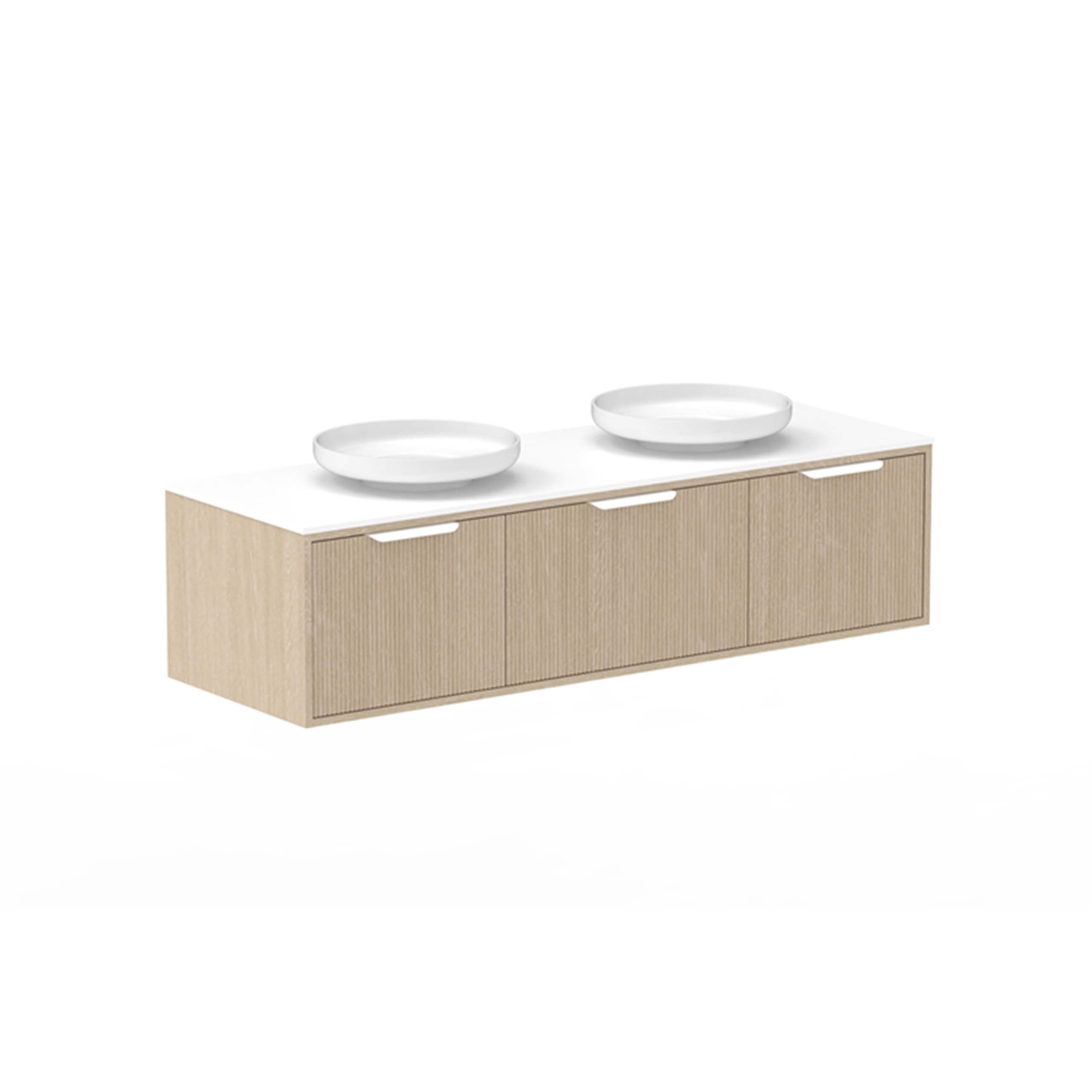 Premium ADP Clifton Wall-Hung Vanity in Cherry Pie - Solid Surface Bathroom Sink for Modern Home Decor | Perfect for Small Bathrooms & Powder Rooms