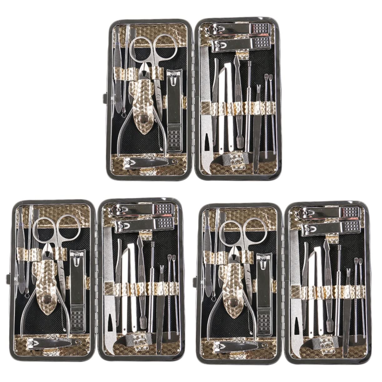 Beatifufu 57-Piece Professional Stainless Steel Manicure Set - Nail Clippers, Cuticle Pusher, Nail Scissors & Travel Kit for Home, Salon & On-The-Go Nail Care