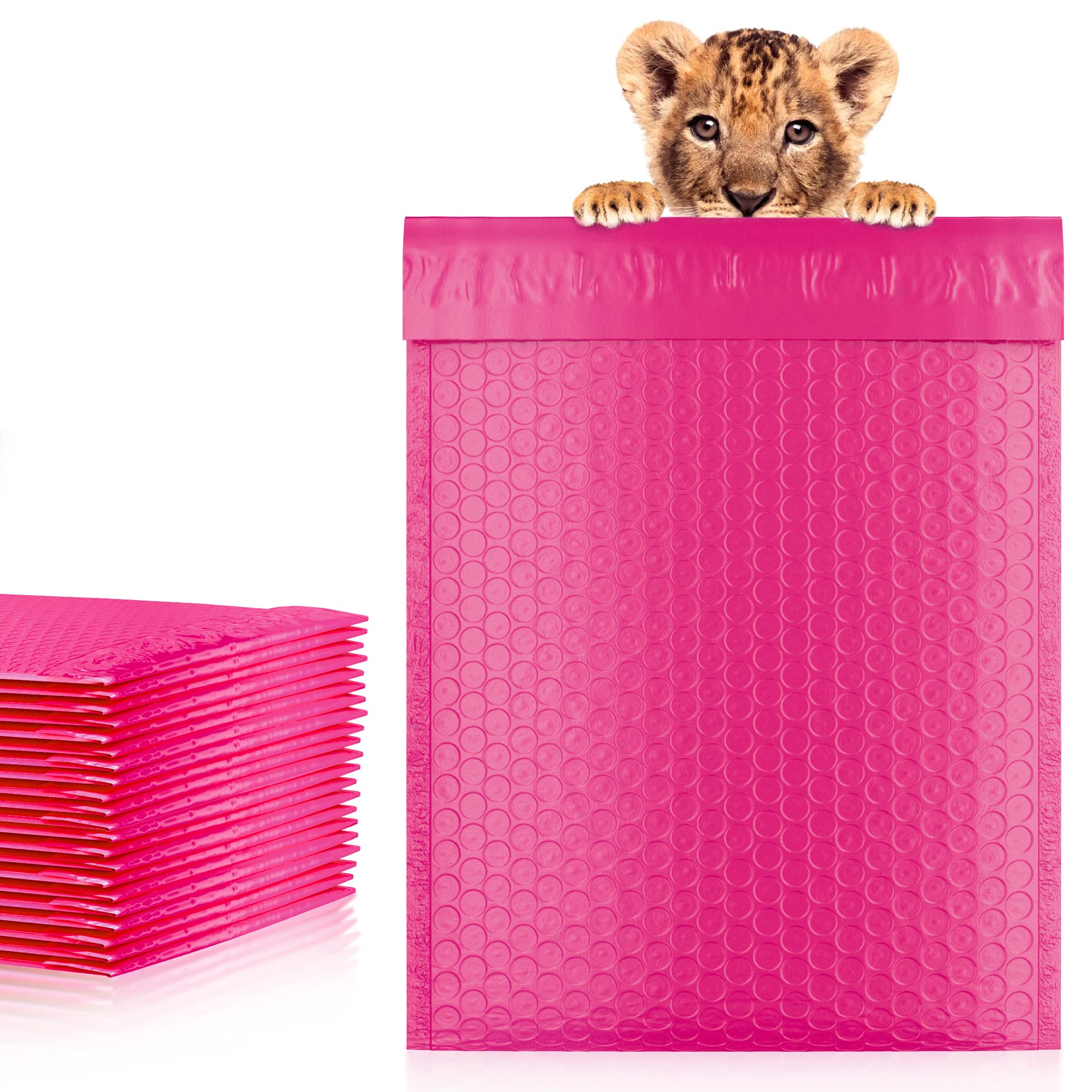 Pink Poly Bubble Mailers Self Seal, 8.5 x 11 Inch - 300 Pack Durable Waterproof Bubble Padded Envelopes for Shipping | Perfect for Ecommerce, Small Business & Online Sellers