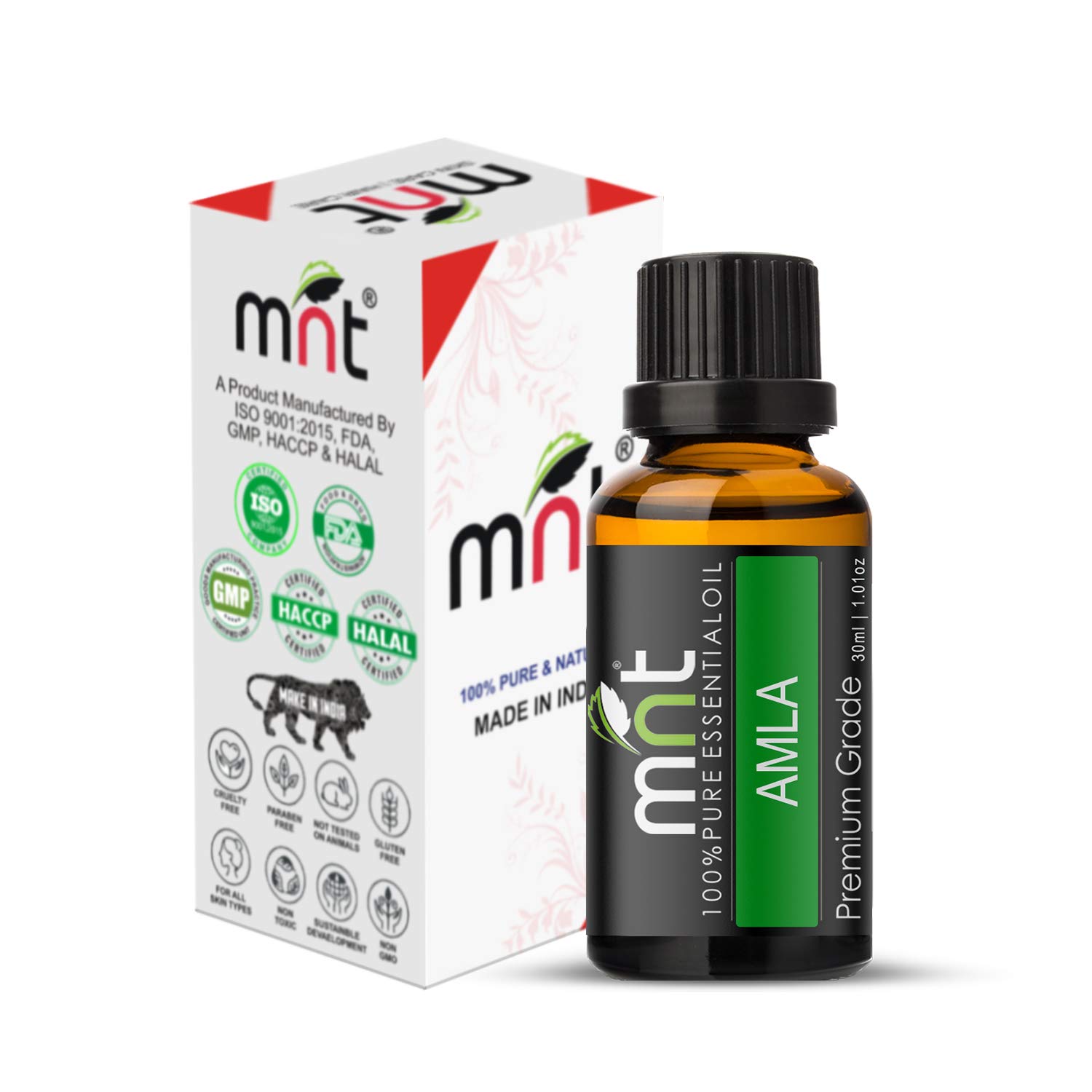 100% Pure Natural MNT Amla Essential Oil - Therapeutic Grade for Aromatherapy, Hair Growth & Skin Care (30ml) - Perfect for DIY Beauty Recipes, Massage & Relaxation