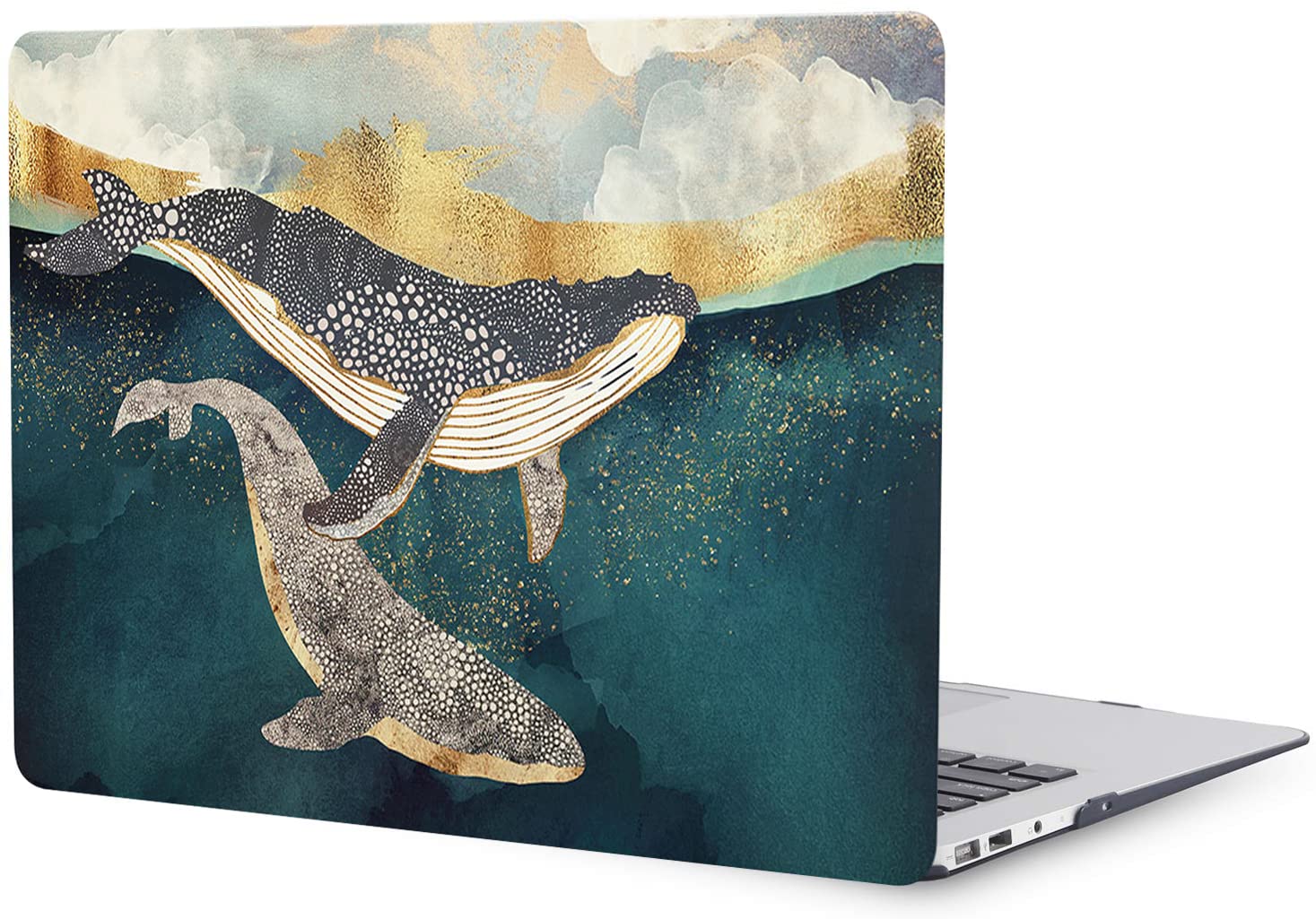 MacBook Pro 13 Inch Case for 2012-2008 A1278 Model - Durable Plastic Hard Shell with Keyboard Cover - Dolphin Design - Perfect for Work, Travel & School Protection
