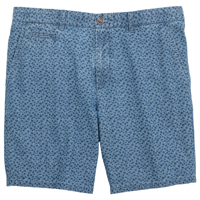 Johnnie O Val 8 Inch Chambray Shorts for Men - Comfortable Casual Summer Shorts for Beach, Golf & Outdoor Activities