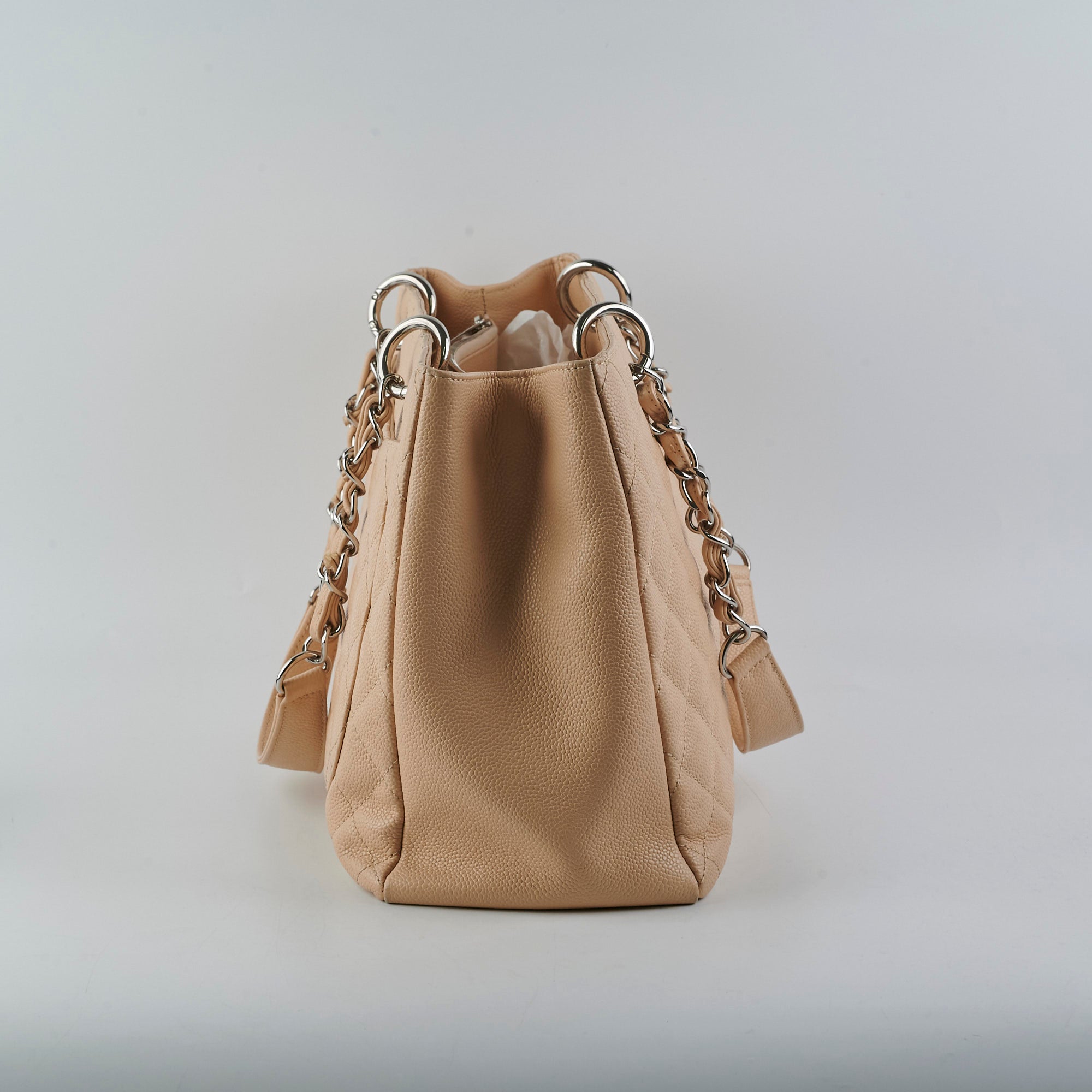 Chanel GST Caviar Grand Shopping Tote Bag in Beige - Luxury Designer Handbag for Women, Perfect for Work, Travel & Everyday Use