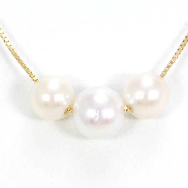 18K Yellow Gold Pearl Necklace for Women - Elegant Bridal Jewelry & Gift for Anniversary, Birthday, Wedding, and Special Occasions