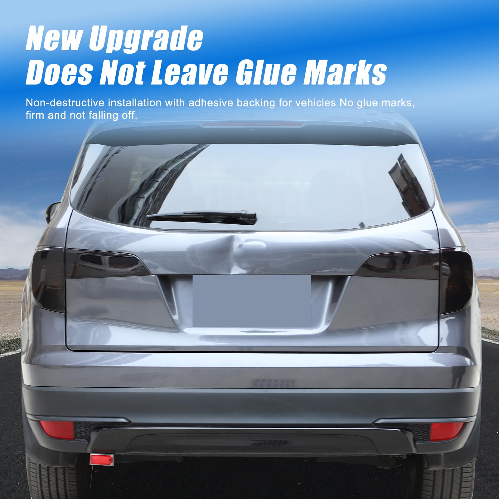 Smoked Tint ABS Tail Light Covers for Honda Pilot 2019-2022 - 4PCS Rear Taillight Guards (Transparent Gray) - Durable Exterior Car Accessories for Night Driving & Enhanced Style