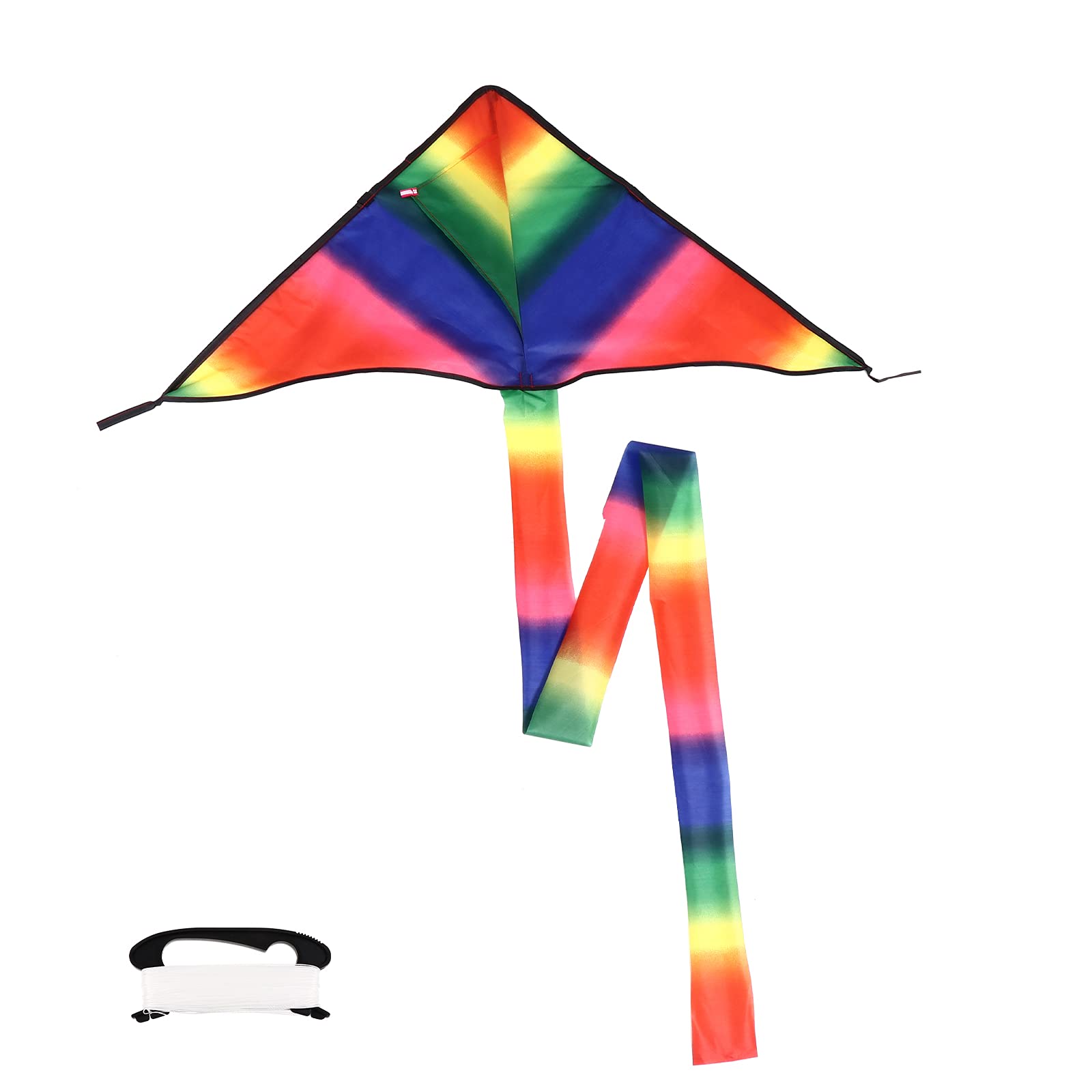Colorful Rainbow Shape Kites with Long Tail - Outdoor Flying Toys for Kids, Birthday Party Decorations & Garden Play - Perfect for Park Outings, Beach Fun, and Outdoor Celebrations