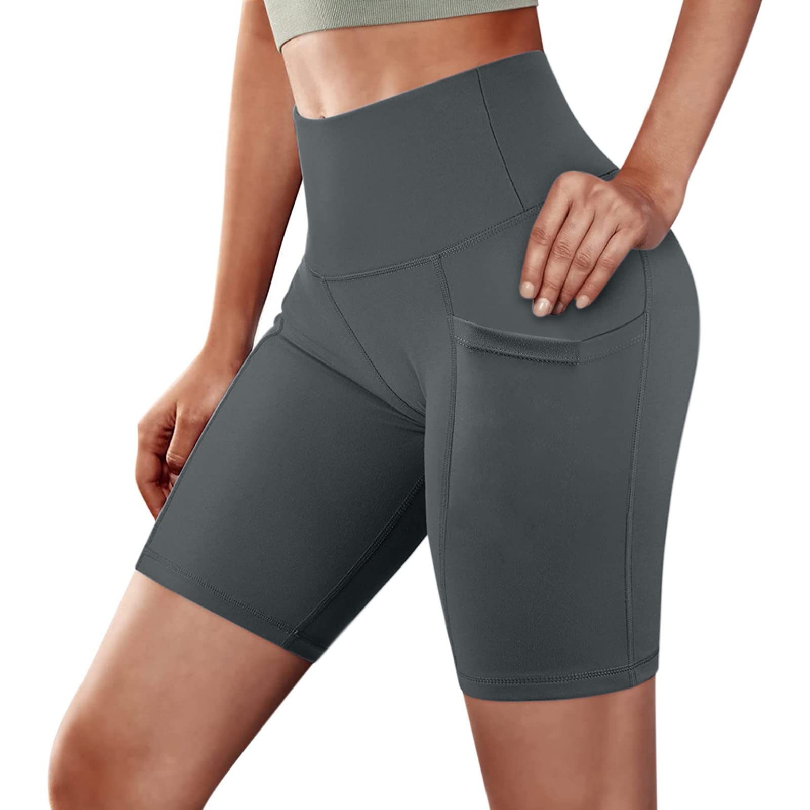 Plus Size Women's High Waist Gym Shorts - Comfortable Workout, Yoga & Cycling Shorts with Smooth Fabric | Perfect for Yoga, Running, Gym & Casual Wear