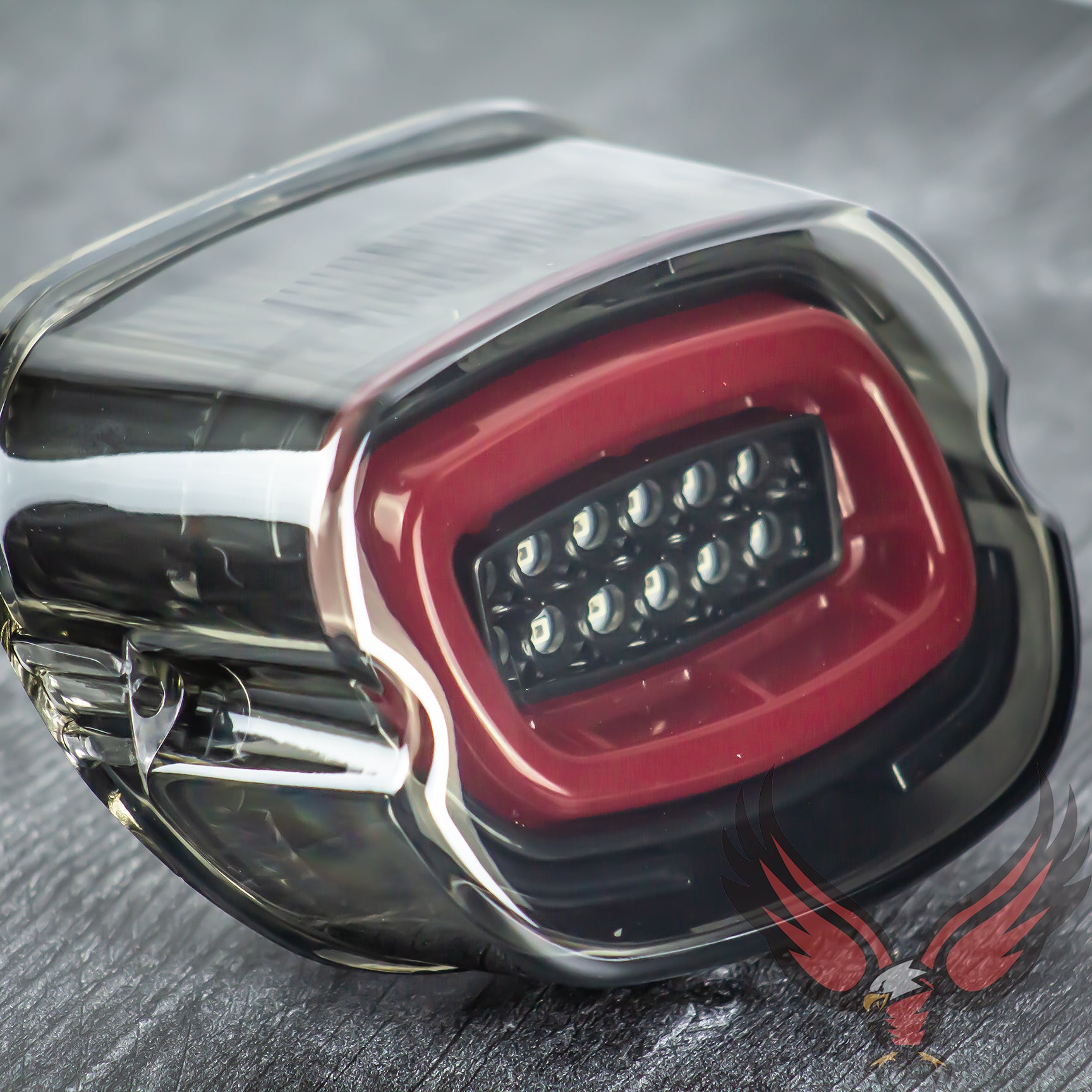 HALOS Layback LED Tail Light with Turn Signals for Harley Davidson Motorcycles - Waterproof Brake Light for Night Riding & Custom Bike Builds