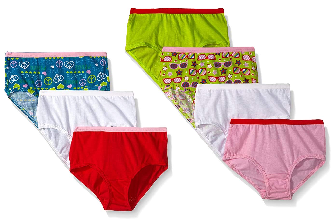 Fruit of the Loom Little Girls' Cotton Underwear Briefs - 6 Pack Soft Comfortable Underwear for Toddlers & Kids - Perfect for School, Playtime & Everyday Wear