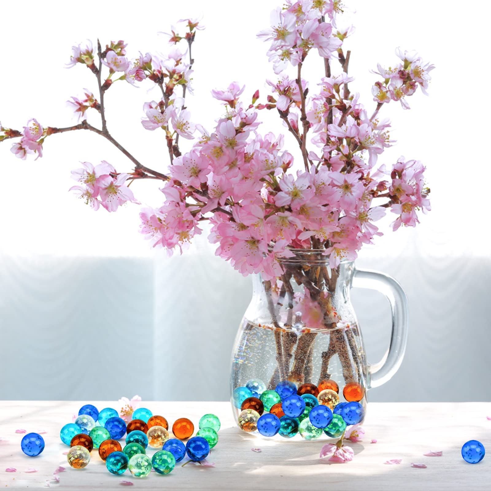25 PCS Glow in The Dark Marbles - Bulk Luminous Colorful Glass Marbles for Kids, Marble Games & Nighttime Fun | Perfect for Marble Runs, DIY Crafts & Sensory Play