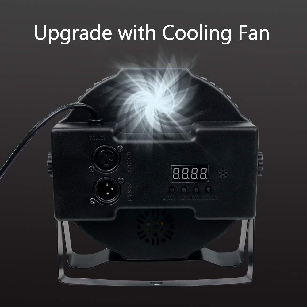36 LED DJ Stage Par Lights - Sound Activated RGB Lighting with 9 Dynamic Modes, Remote & DMX Control - 8 Pack for Nightclubs, Parties, Concerts and Home Entertainment
