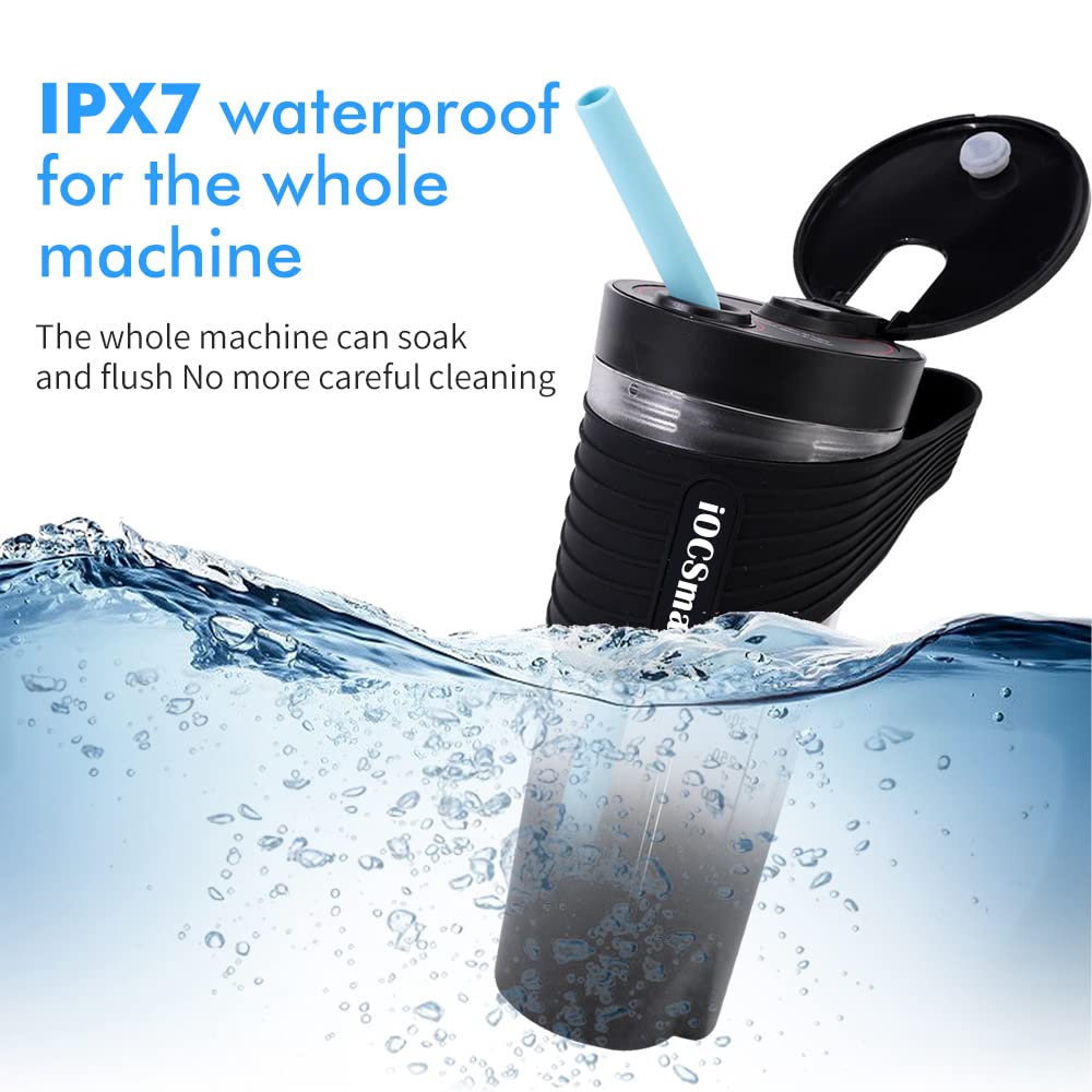 Portable Blender for Smoothies & Protein Shakes - 16oz USB Rechargeable Personal Blender Cup, IPX7 Waterproof & Leakproof - Perfect for Gym, Travel, Sports Nutrition & Healthy Lifestyle (Black)