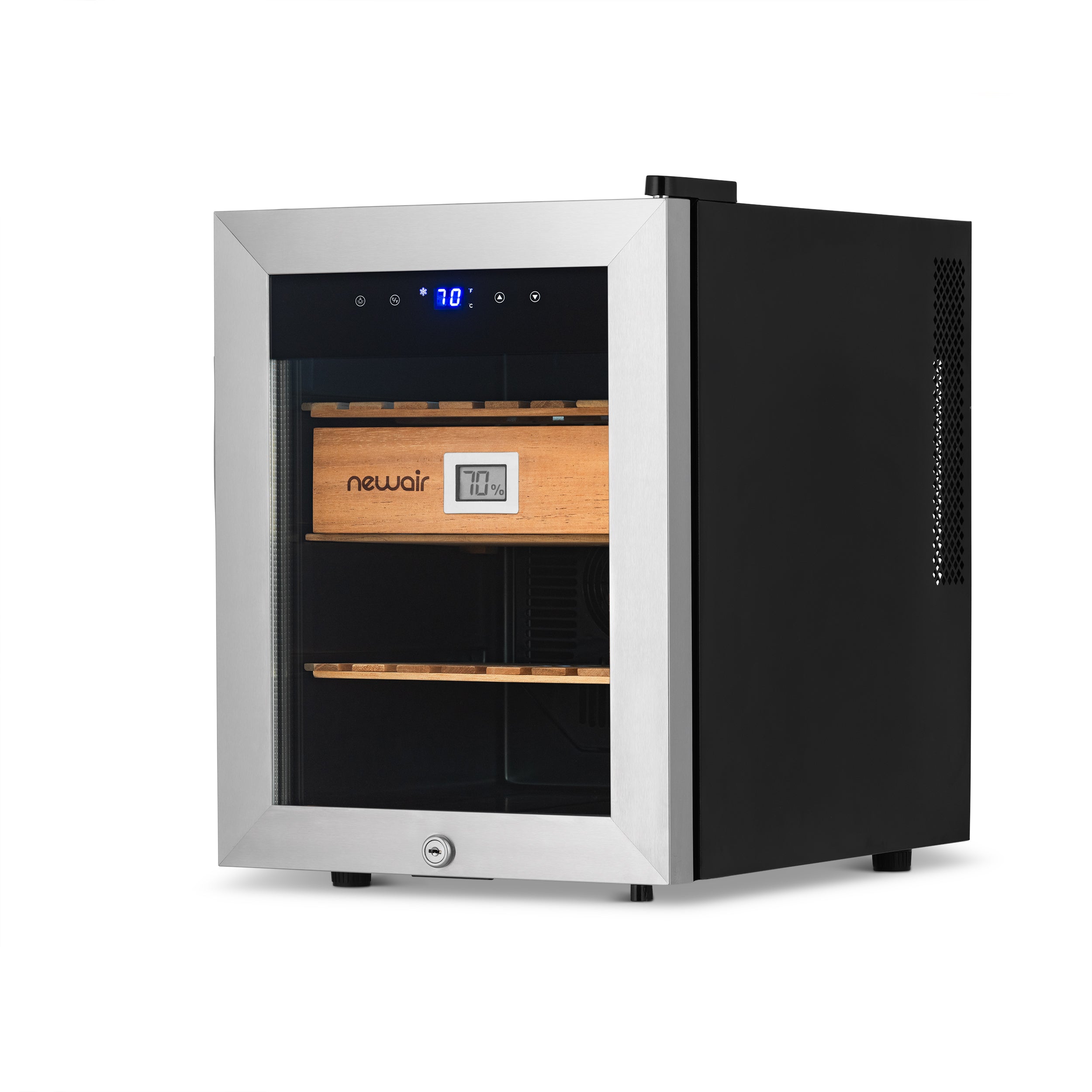 Newair® 250-Count Electric Cigar Humidor - Digital Temperature & Humidity Control for Premium Cigar Storage | Perfect for Home, Office, or Man Cave