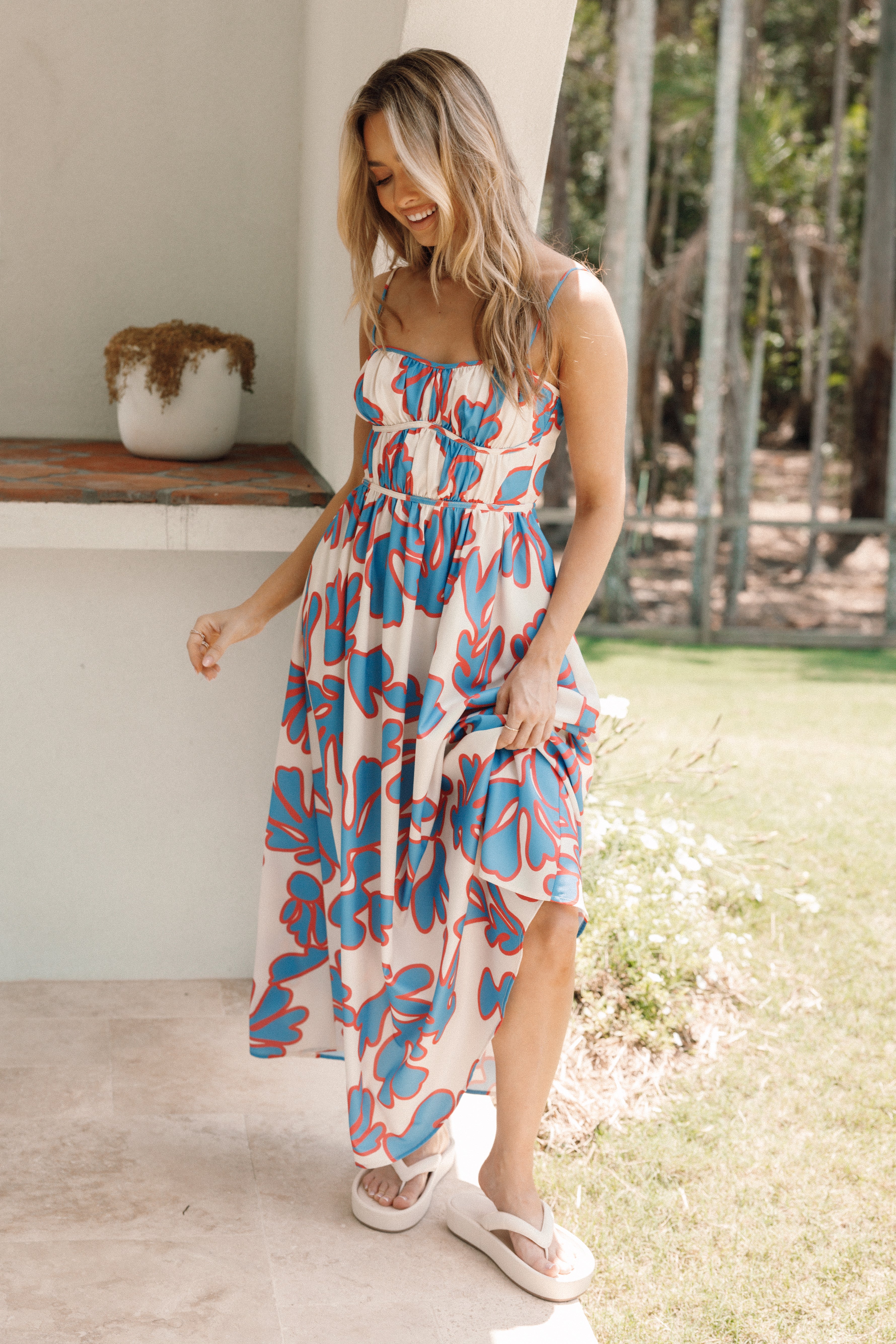 Kelani Aline Midi Dress - Floral Print Summer Dress for Women | Casual & Party Wear | Perfect for Beach, Vacation & Date Nights