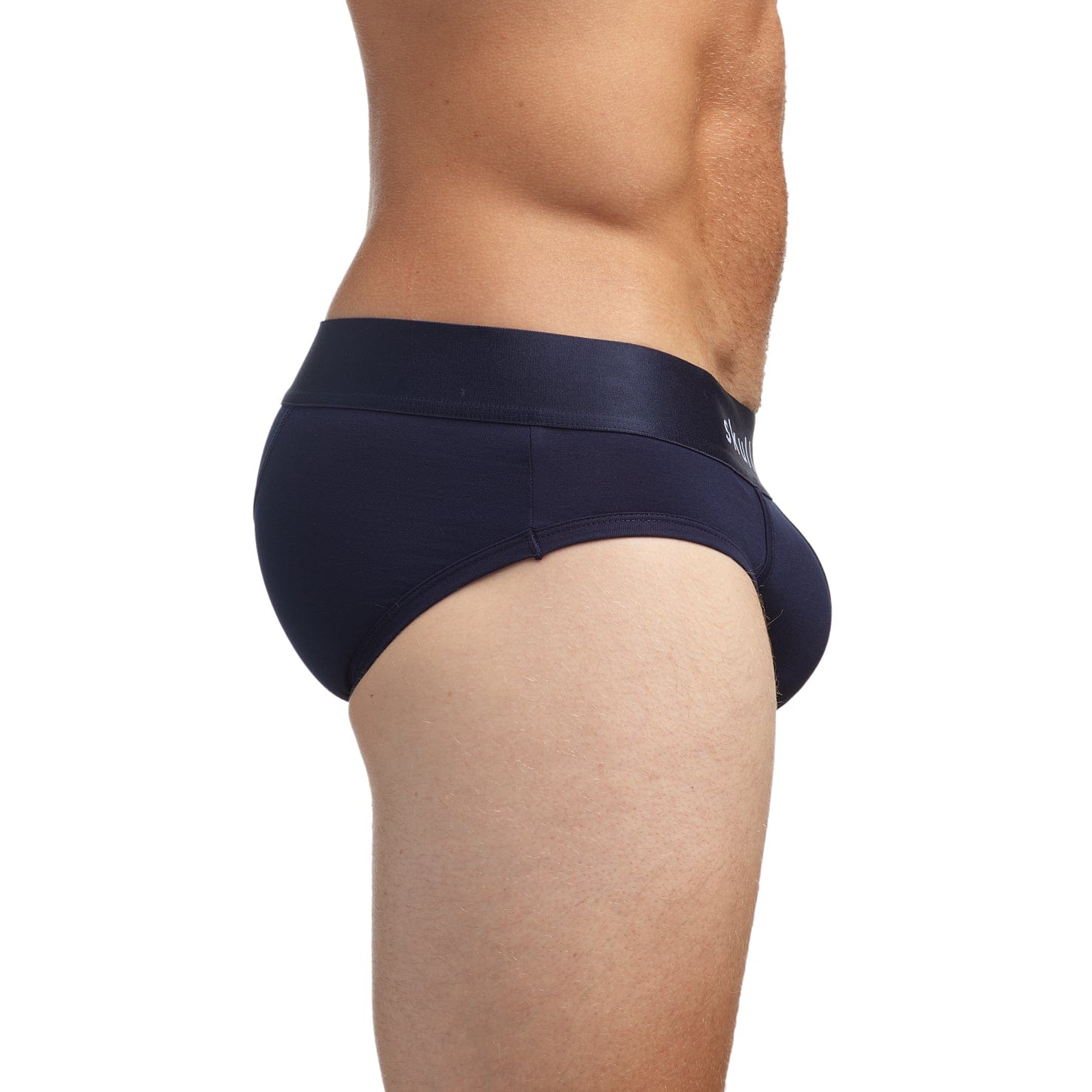 Just the Bones Brief Midnight - Comfortable Men's Underwear for Sleep & Lounge - Soft Cotton Boxer Briefs for Nightwear and Relaxation