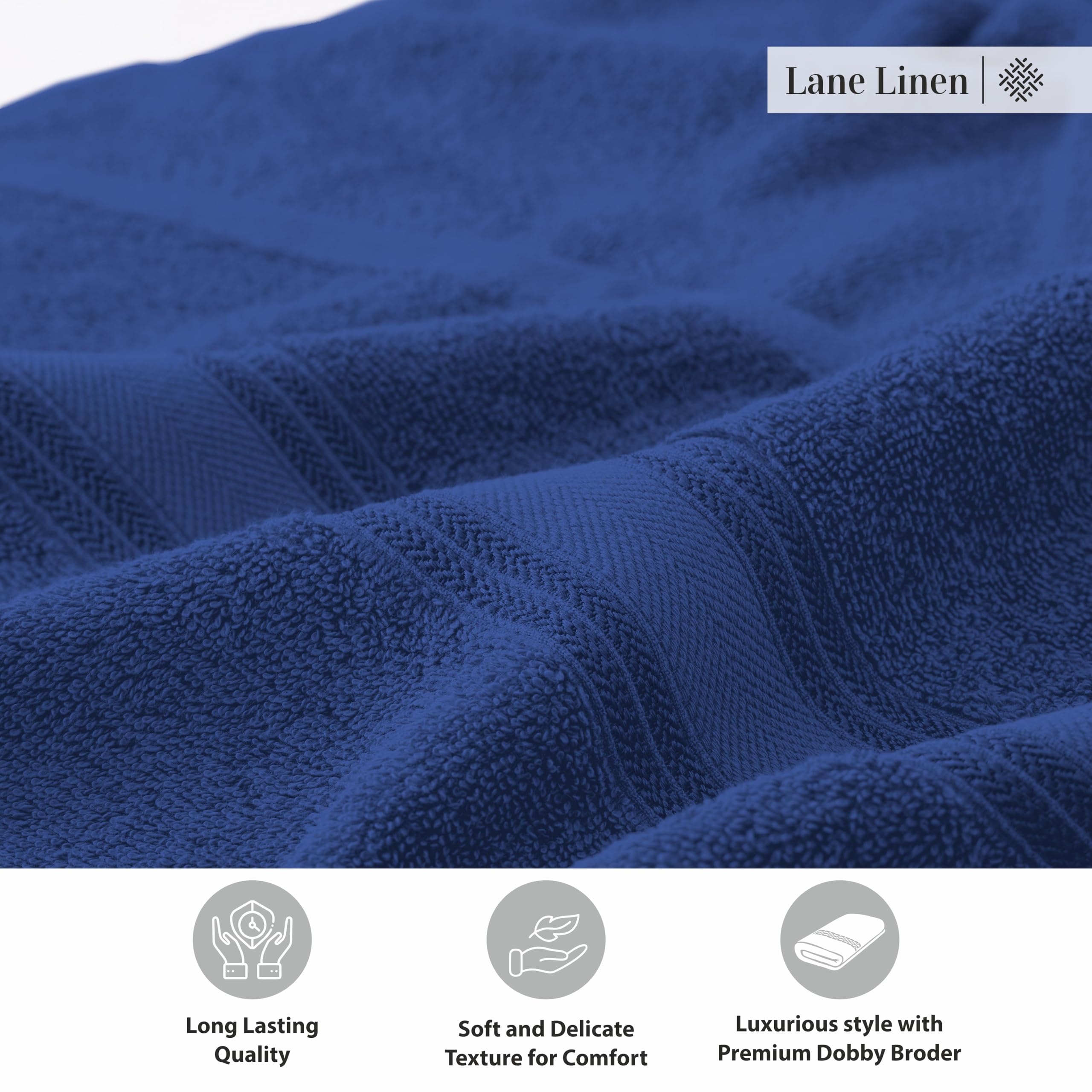 **LANE LINEN Extra Large Bath Towels Set of 4 - 100% Cotton Quick Dry Bath Sheets, 35