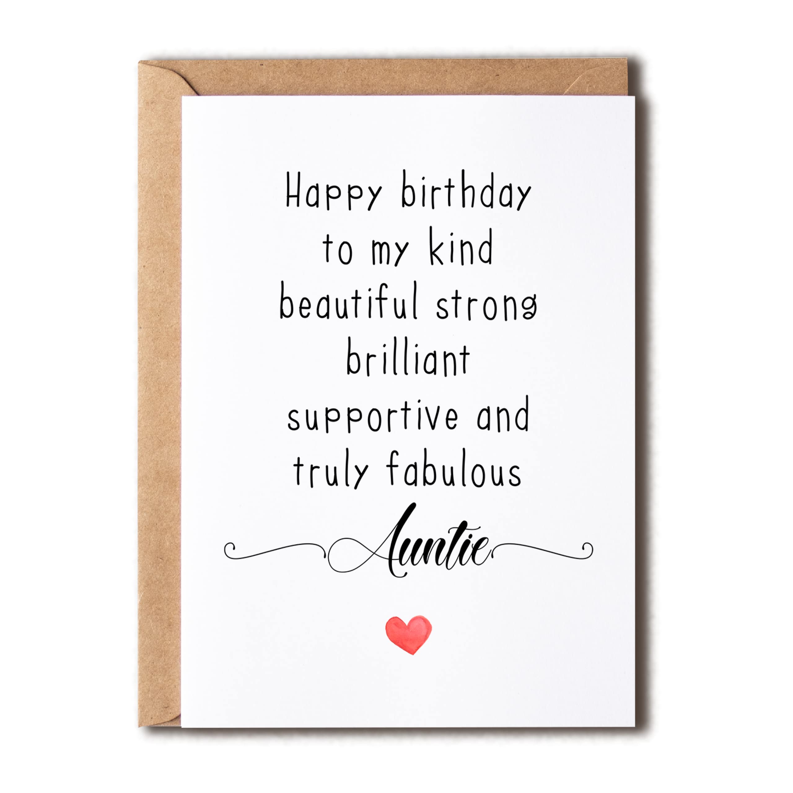 Funny Birthday Card for Auntie - Heartwarming Aunt Gift with Humorous Design - Perfect for Aunt's Birthday, Mother's Day & Special Occasions