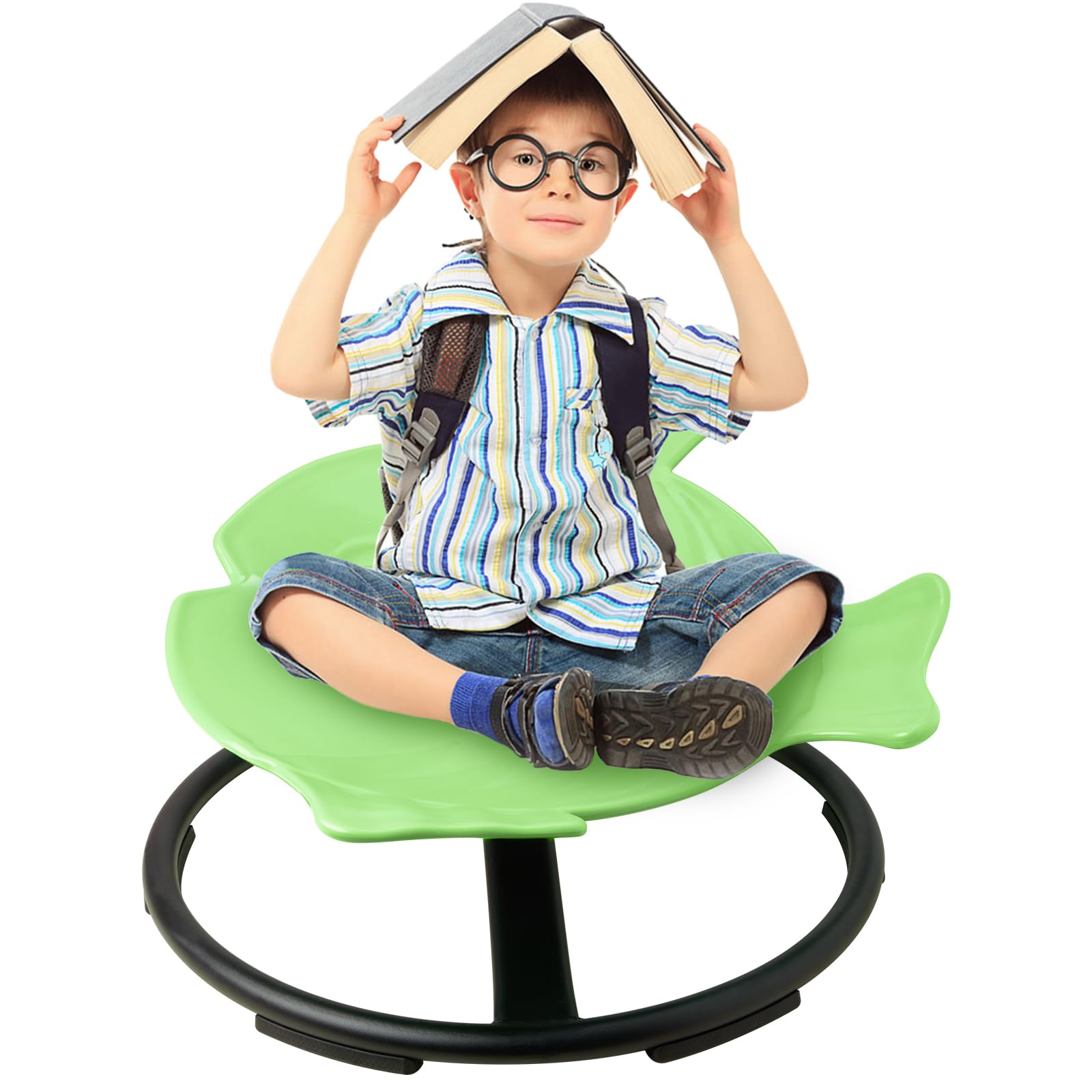 Kids Swivel Chair - Sensory Spinning Chair for Autism & ADHD | Body Balance & Coordination Training Tool | Non-Slip Metal Base | Perfect for Classroom, Therapy & Home Use