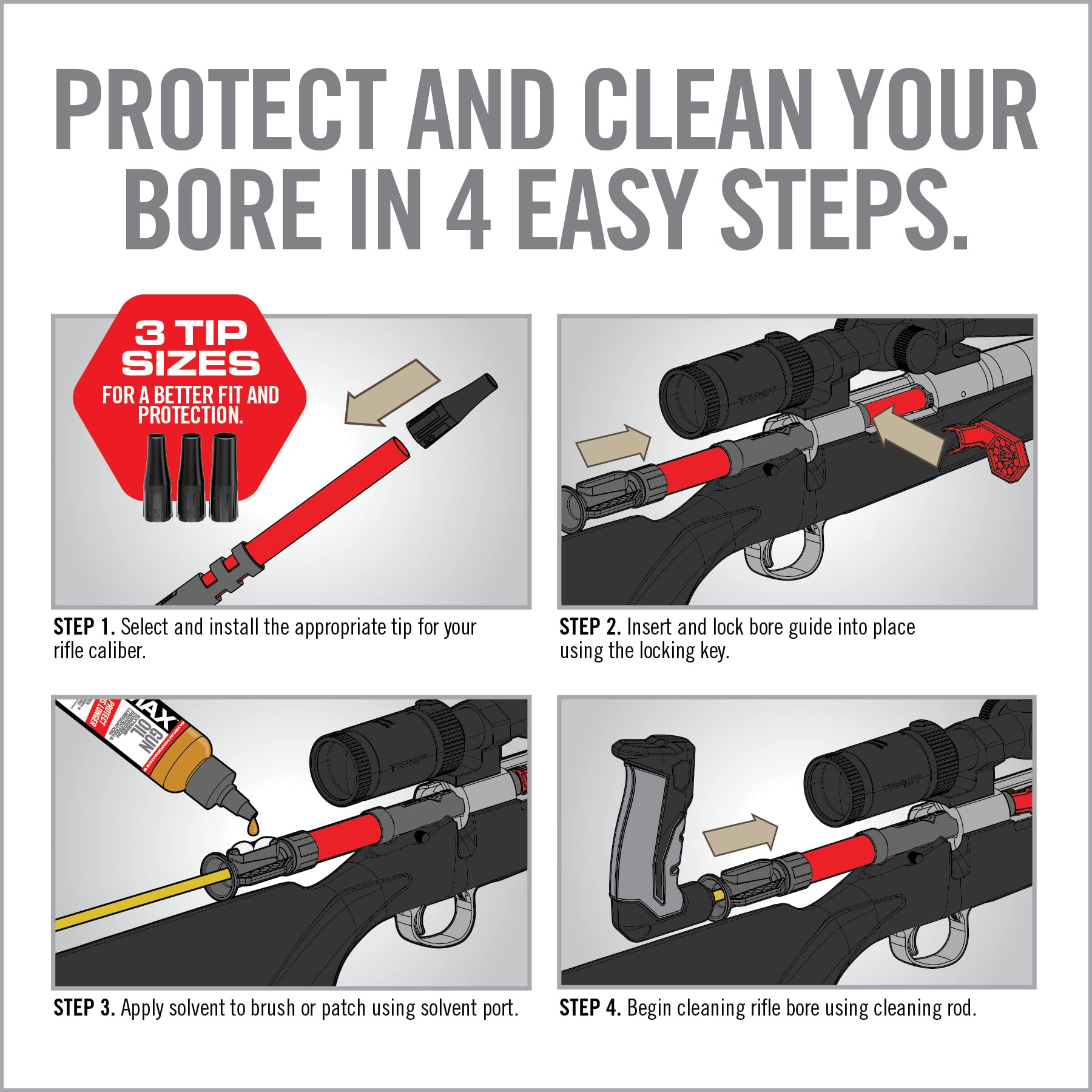 Real Avid Smart-Fit Bore Guide - 3 Tips for Gun Cleaning & Rod Alignment | Precision Firearm Maintenance Tool