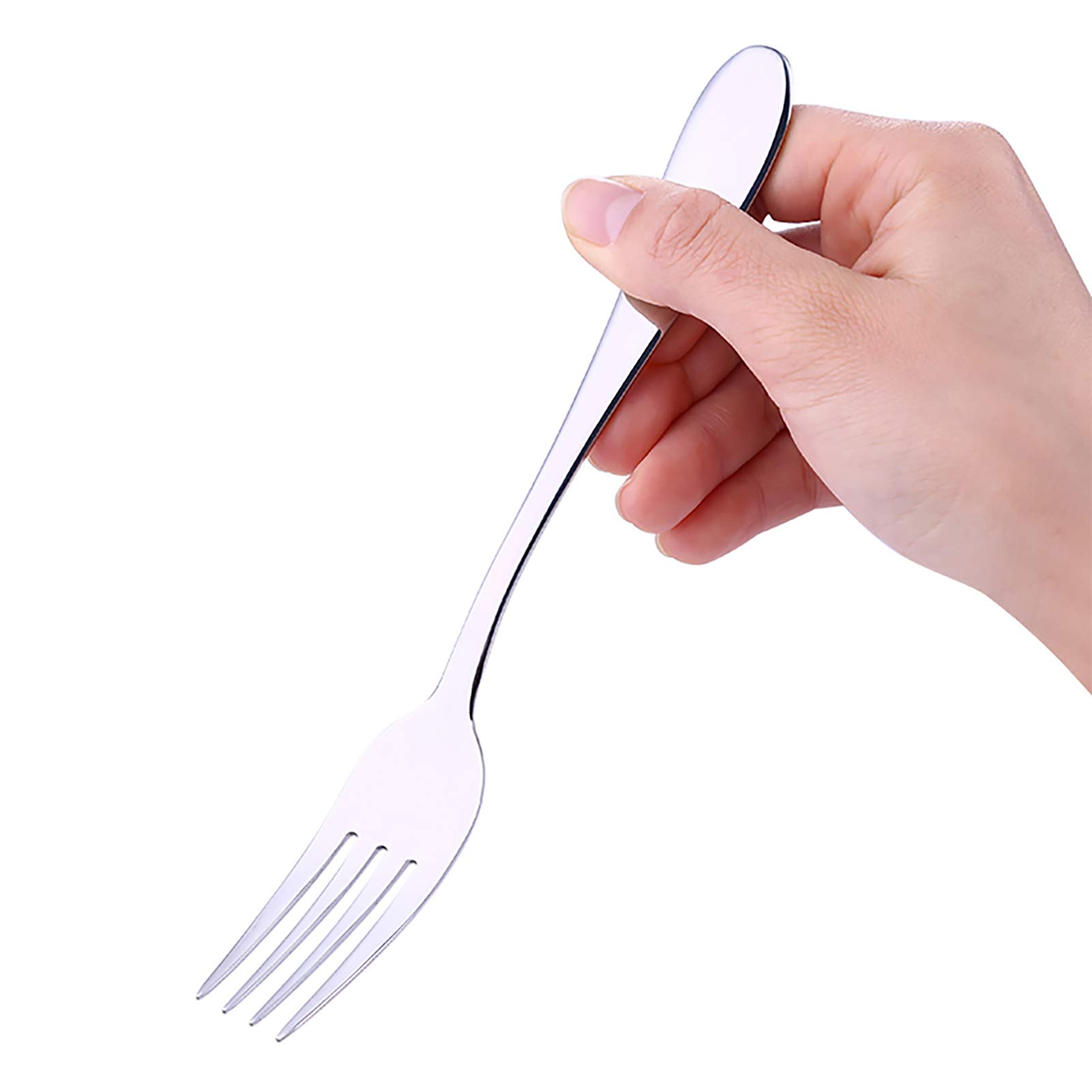 Premium VANRA 6-Piece Stainless Steel Dinner Forks Set - Heavy Duty 18/10 Silver Cutlery, 8 Inch Forks for Restaurant & Home Dining - Ideal for Dinner Parties, Weddings & Everyday Use