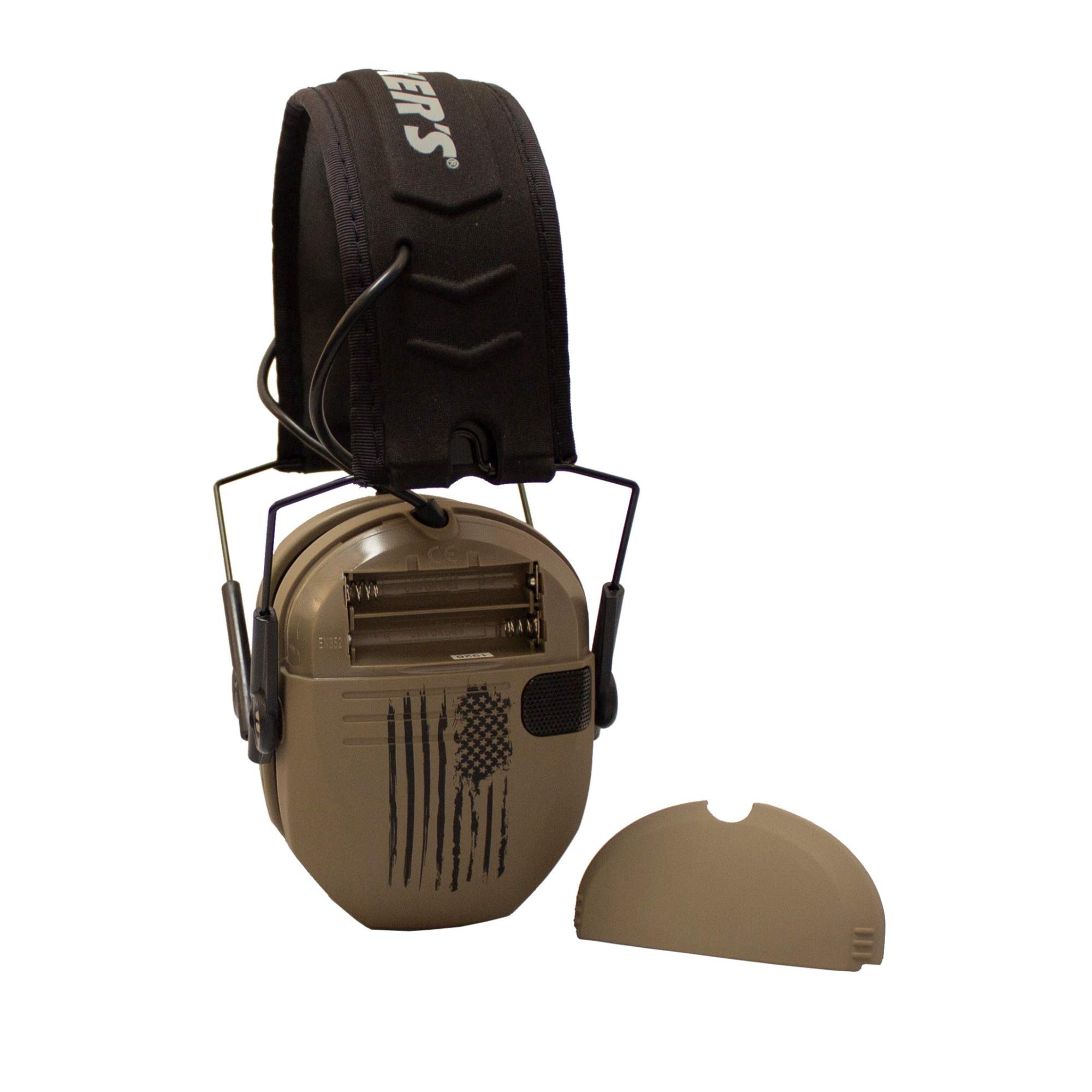 Walker's Razor Slim Electronic Shooting Earmuffs - Noise Cancelling Hearing Protection for Shooting Range & Hunting - Includes Walkie Talkie & Safety Glasses - Perfect for Outdoor Sports & Tactical Training