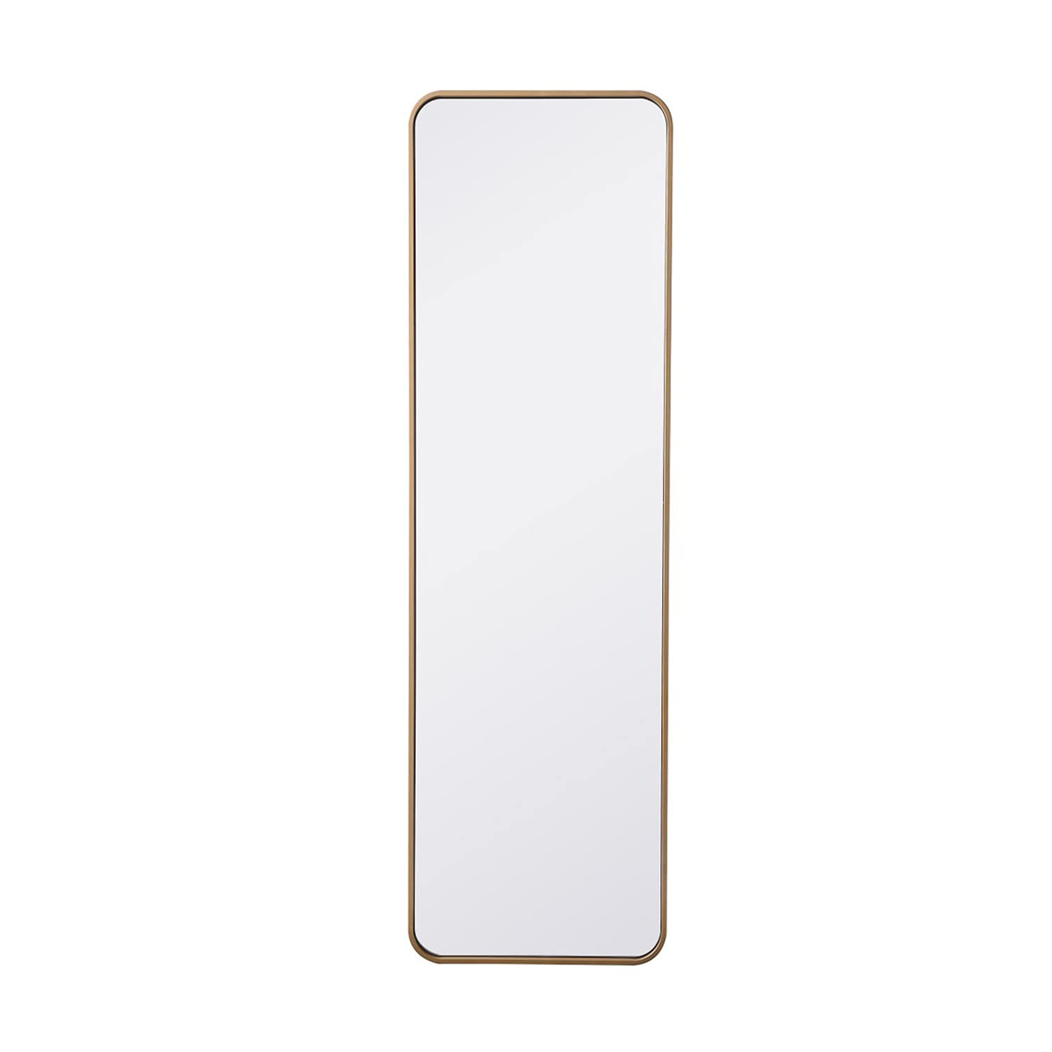Elegant Brass Rectangular Mirror 18x60 - Home Decor & Bathroom