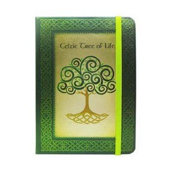 Celtic Tree of Life Journal Notebook - Lined Writing Notebook with Leather Cover, 120 Pages, 8.5