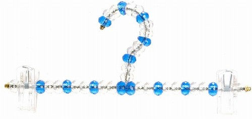 Kids' Blue & Clear Beaded Pants & Skirt Hangers - Perfect for Organizing Closets, Nurseries, and Kids' Rooms