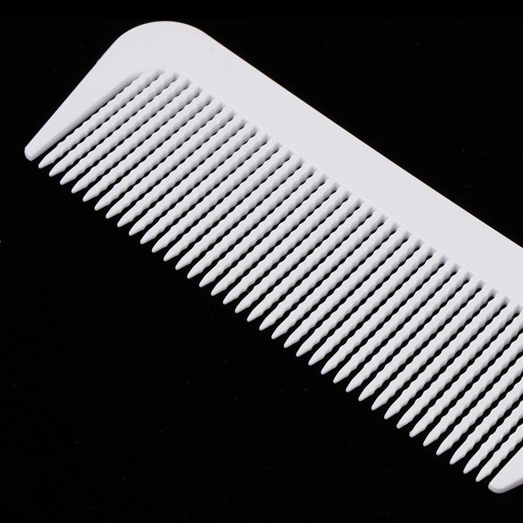 Professional T.O.G. Flat Top Clipper Comb with Finely Waved Teeth - Barber Hair Cutting & Styling Tool - White - Perfect for Salon, Fade, Buzz Cut & DIY Home Haircuts