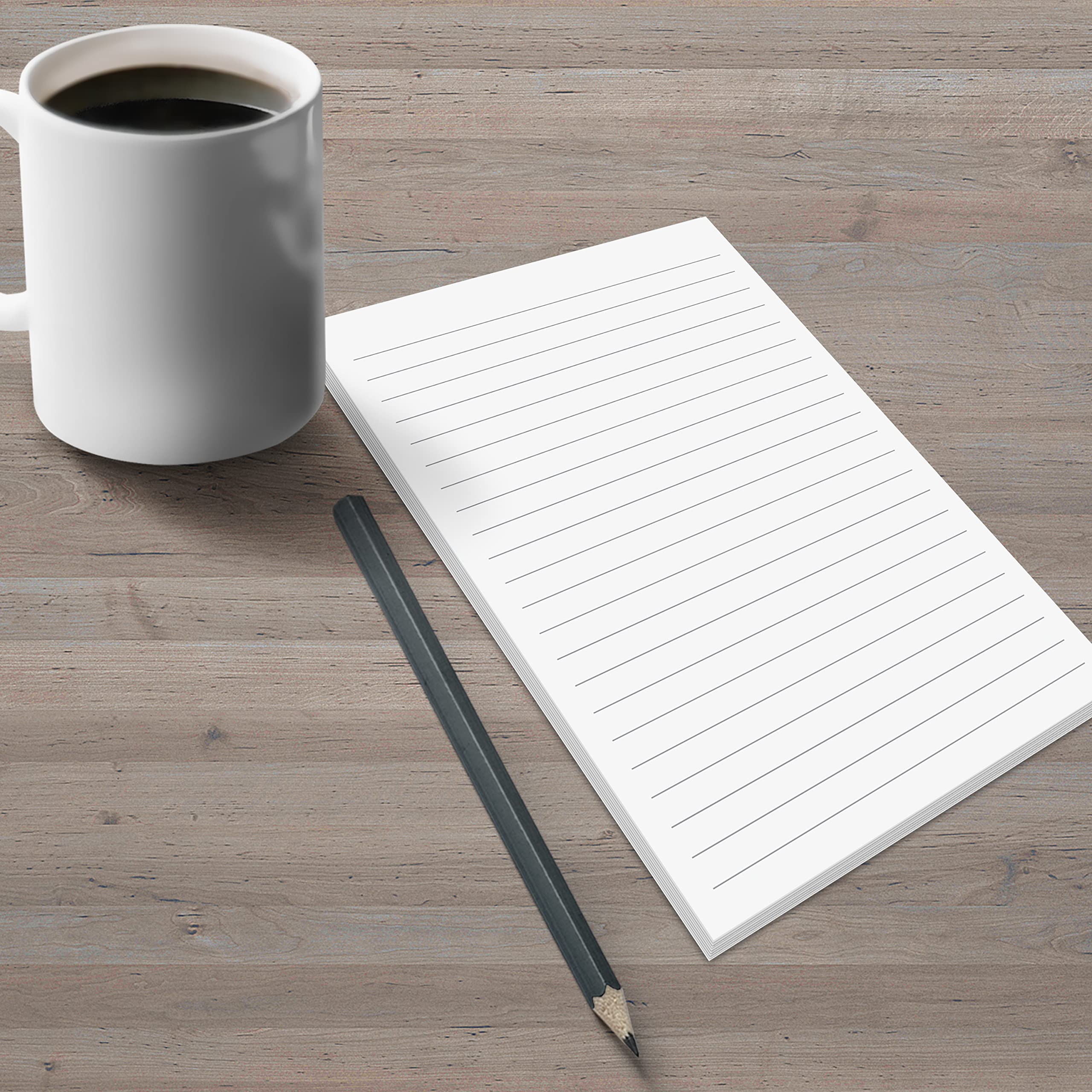 321Done Wide-Ruled Lined Notepad - 5.5x8.5 Half Size Notebook, Made in USA - Perfect for School, Office & Journaling - Durable White Paper for Notes, Lists & Creative Writing